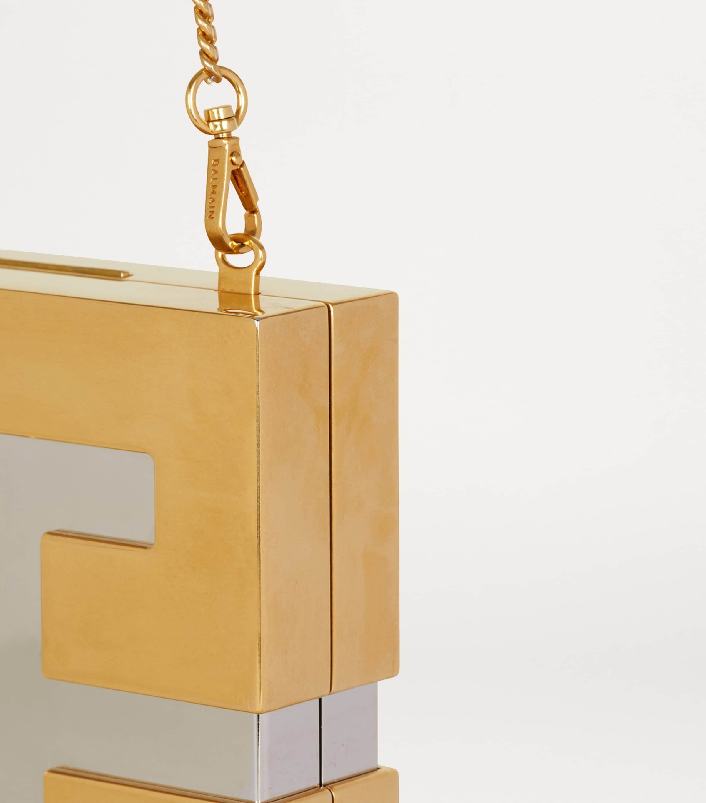 Metal Monogram Clutch Bag IAB OR/ARGENT Image 4