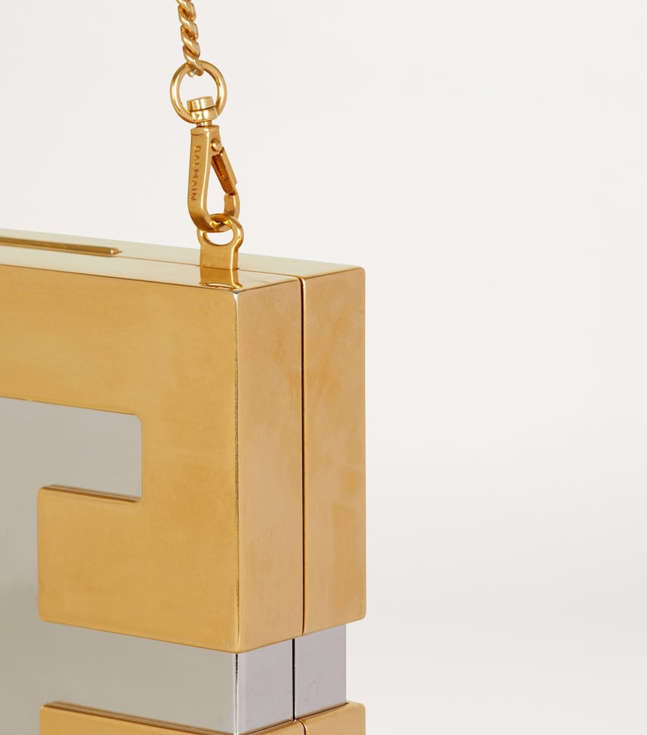 Metal Monogram Clutch Bag IAB OR/ARGENT Image 4