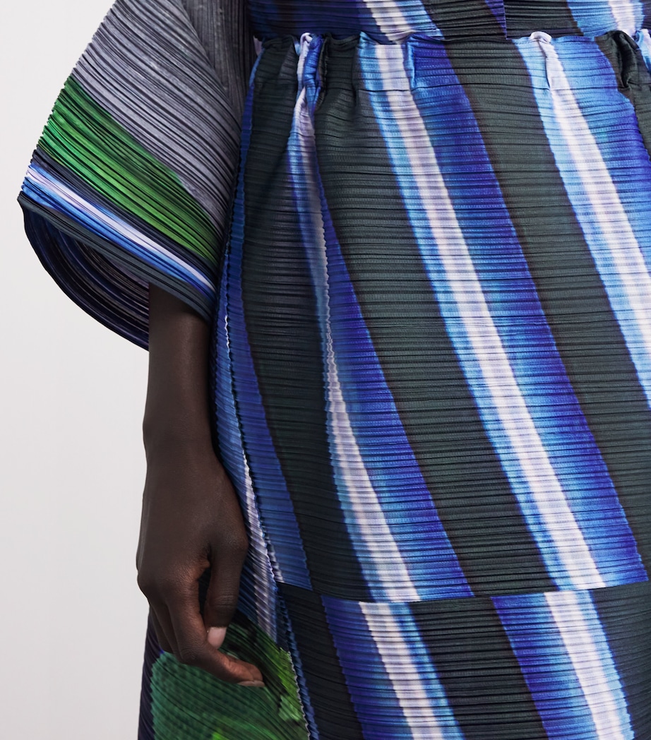 City Collage Midi Skirt GREY X NAVY Image 6