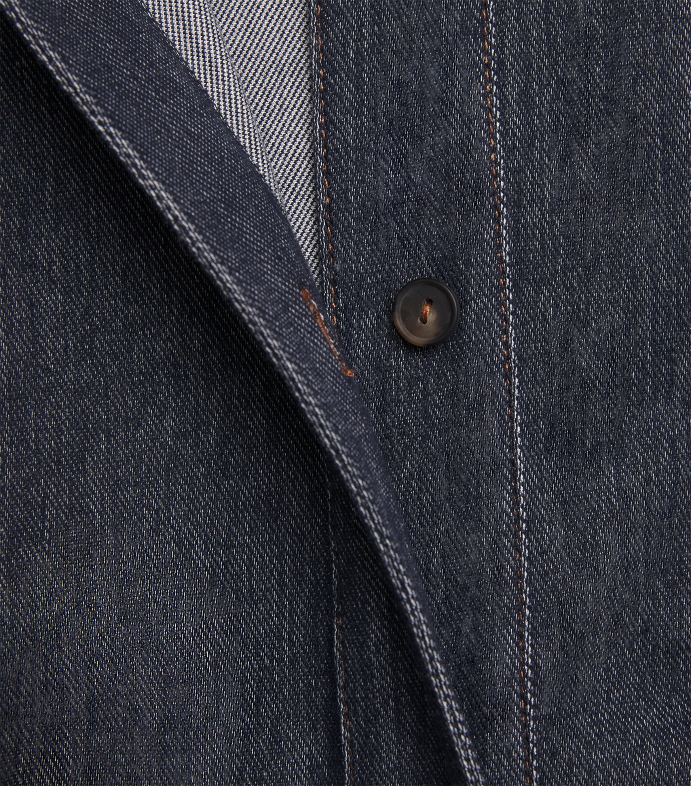 MM Womens Denim-Effect Shirt Navy Image 6