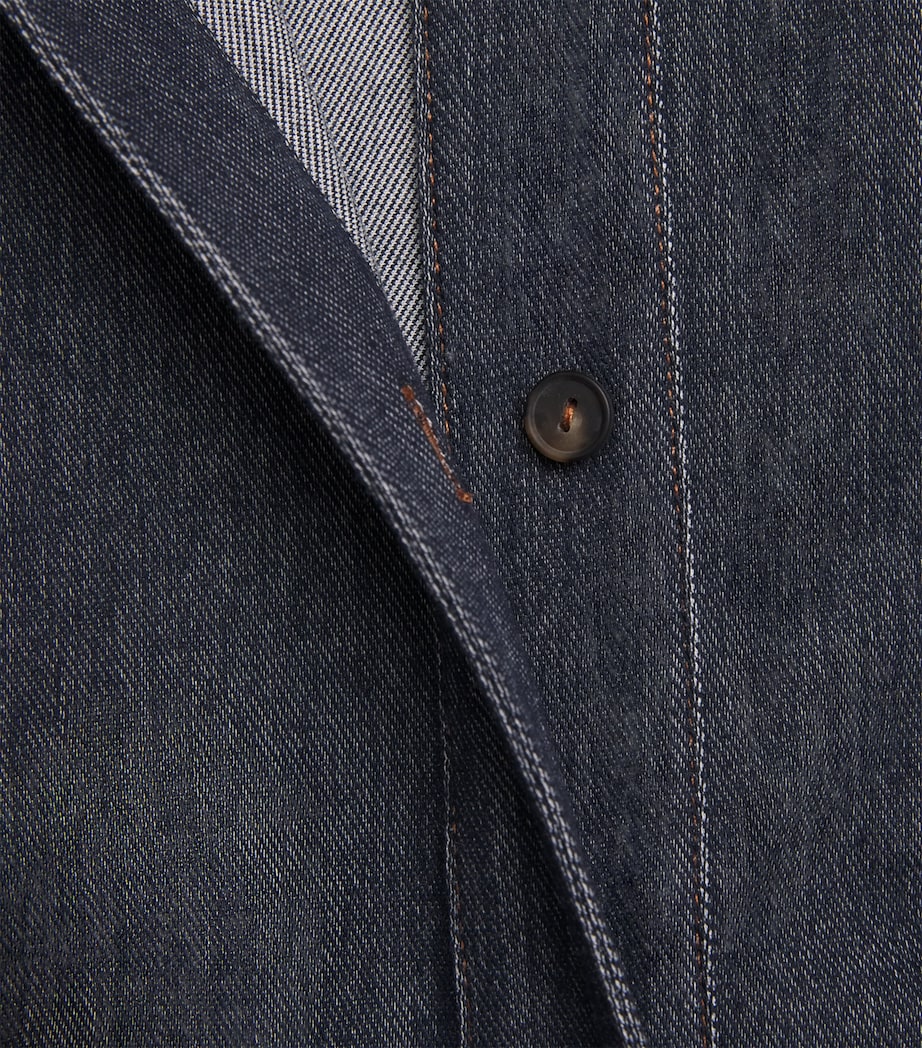 MM Womens Denim-Effect Shirt Navy Image 6