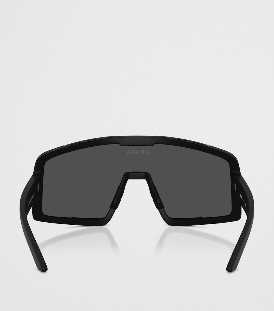 Prada Linea Rossa Irregular Sunglasses Black Image 4