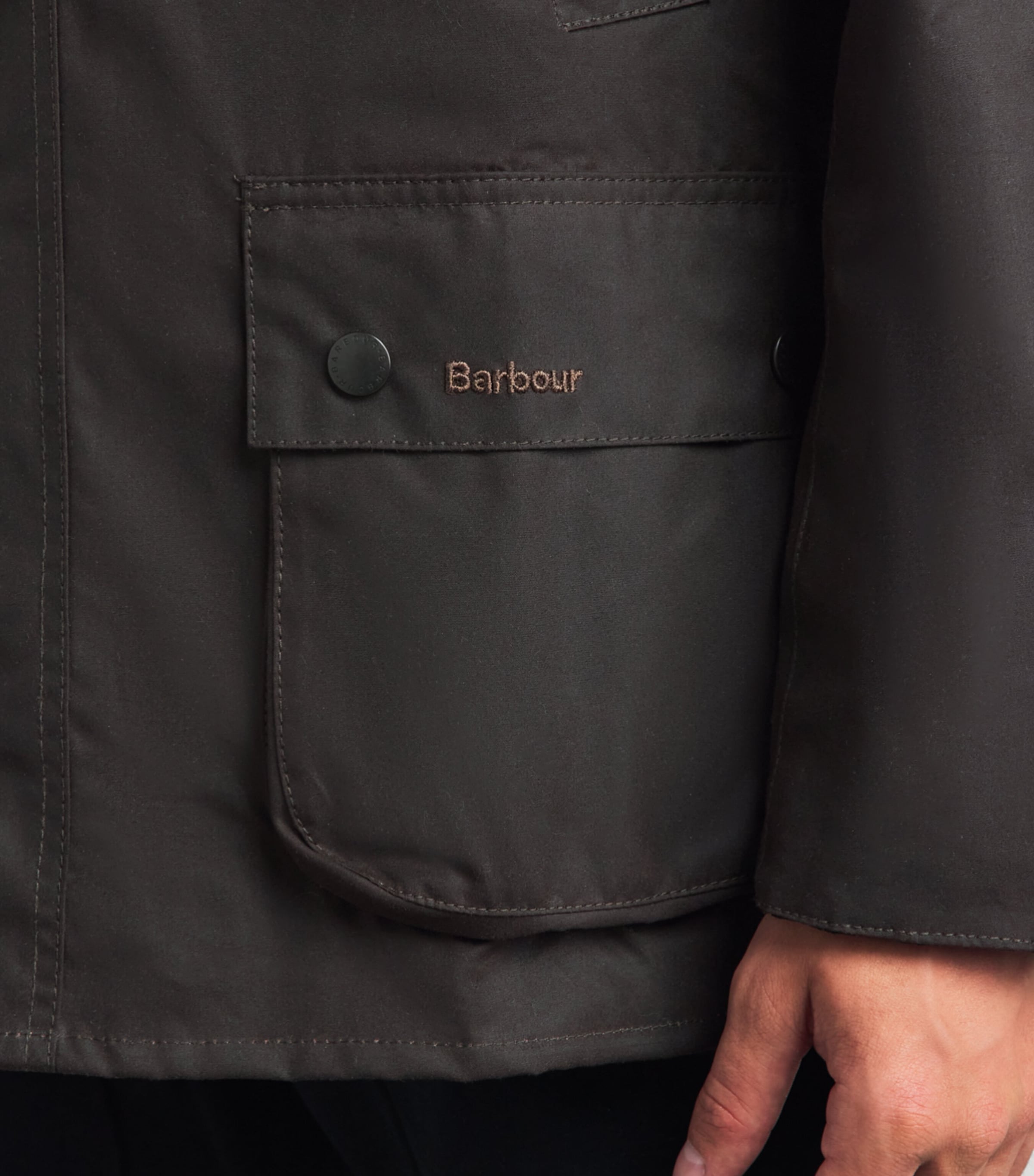 Barbour Mens Waxed Ashby Jacket Rustic/classic Image 3
