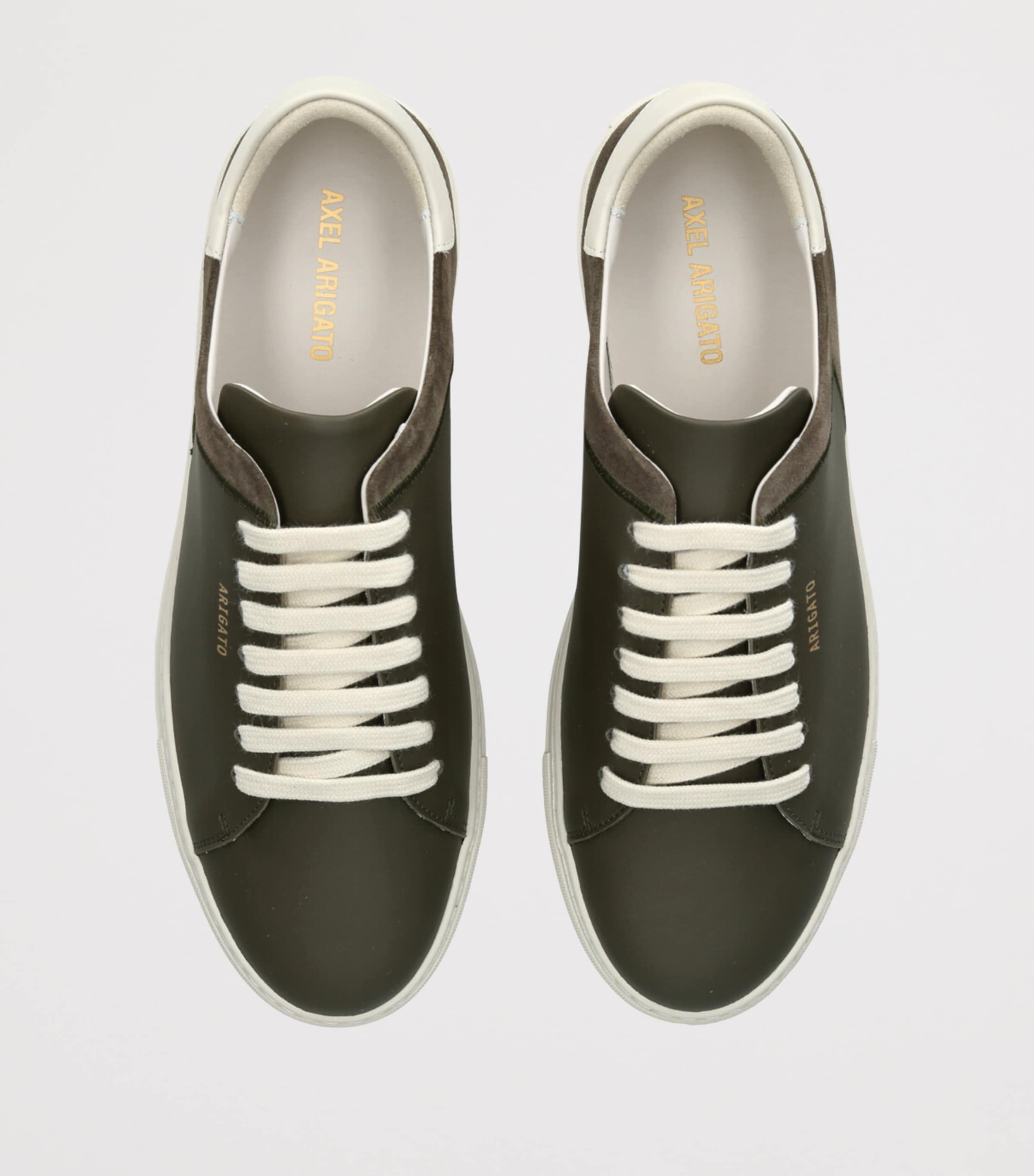 Axel Arigato Leather-Suede Clean 90 Split Sneakers Khaki Image 2