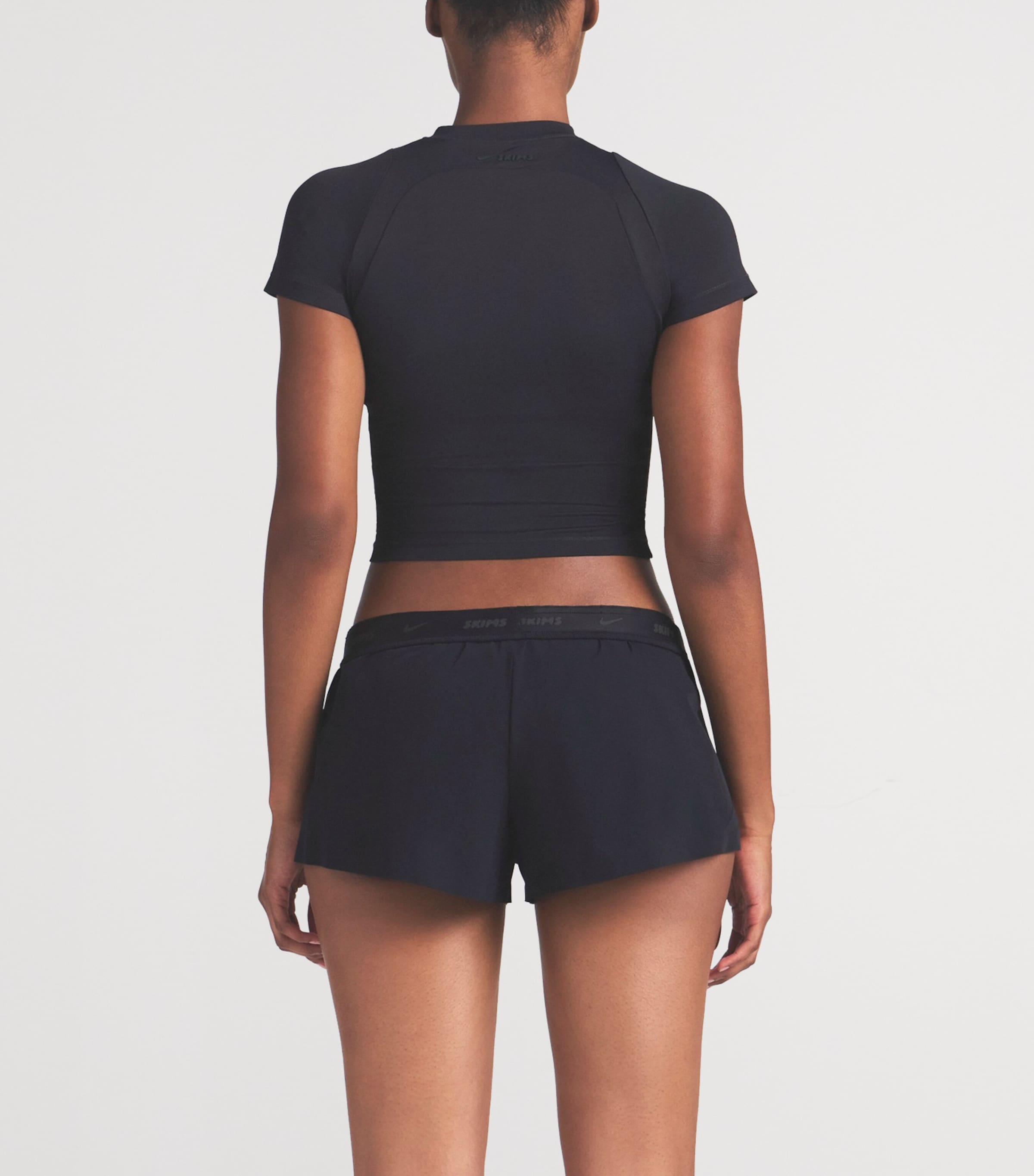 NikeSKIMS Womens NikeSKIMS Runner Shorts Obsidian Image 4
