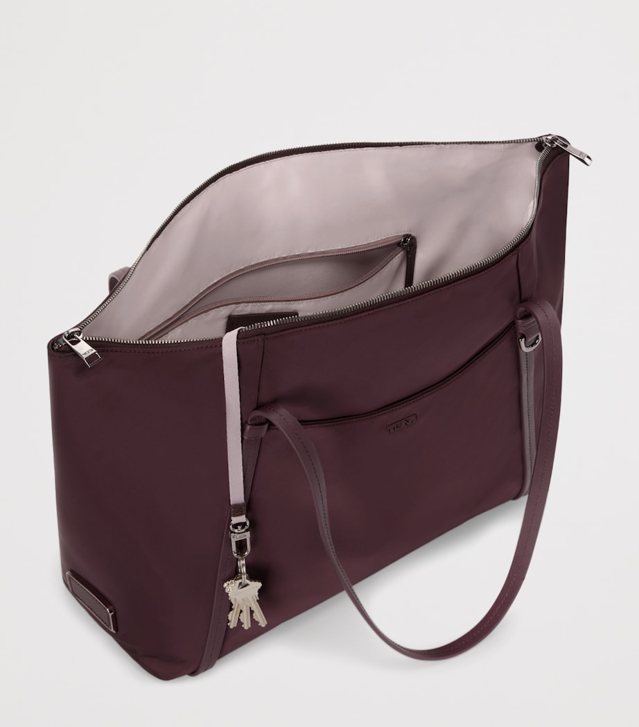 Tumi Leather Voyageur Q Tote Bag Rosewood Image 2