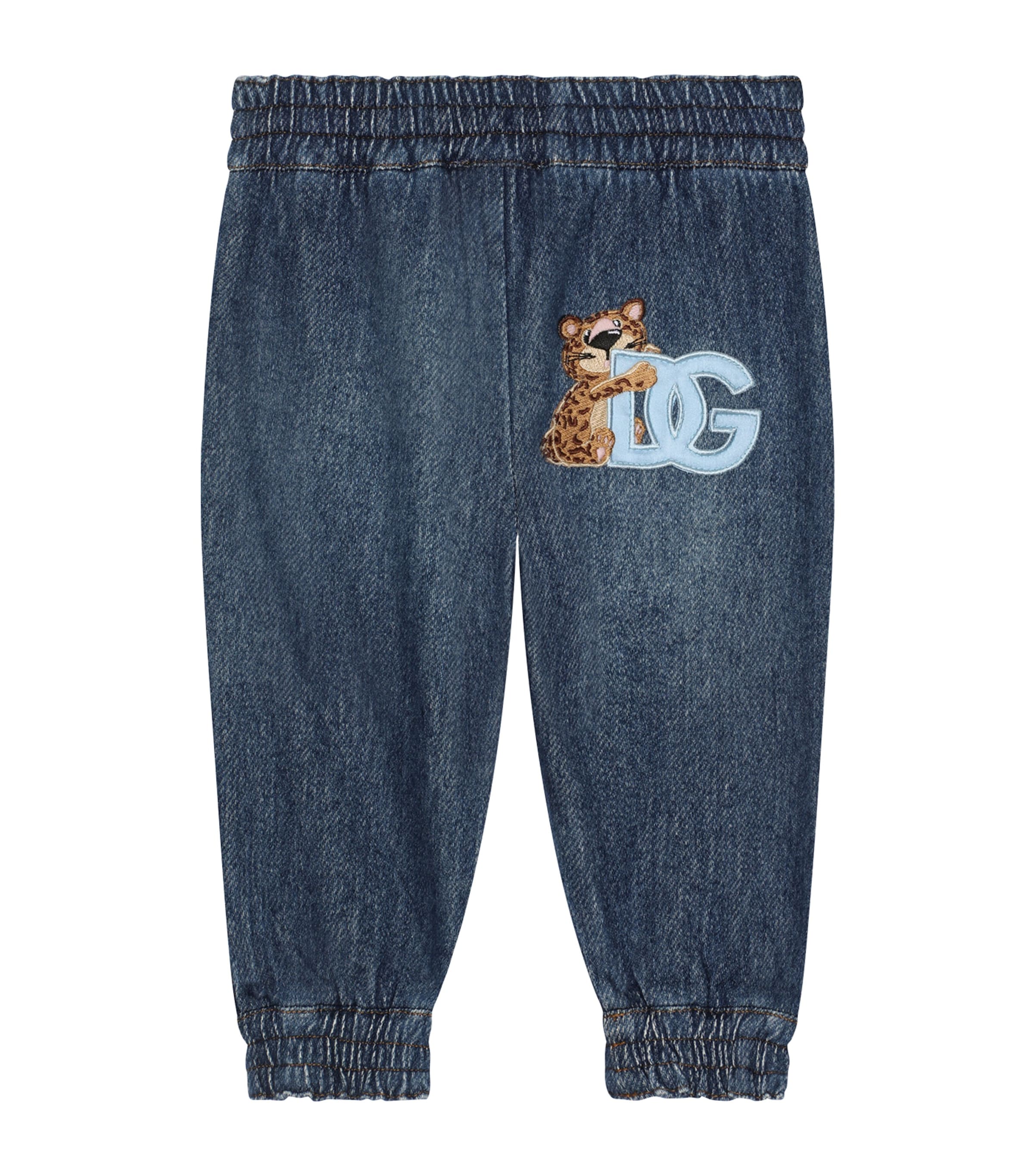Embroidered DG Logo Trousers (3-30 Months) B0665-VERY DARK Image 2