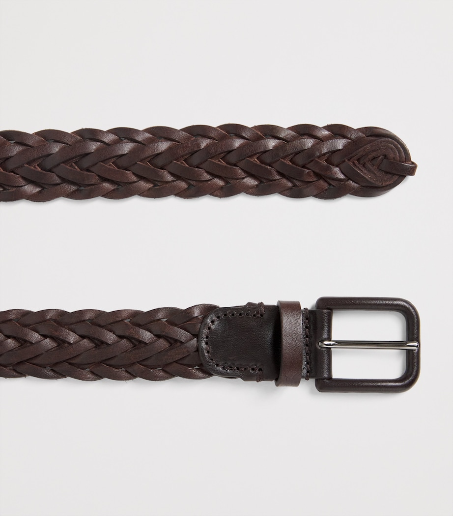 Leather Woven Belt U6032 Image 4