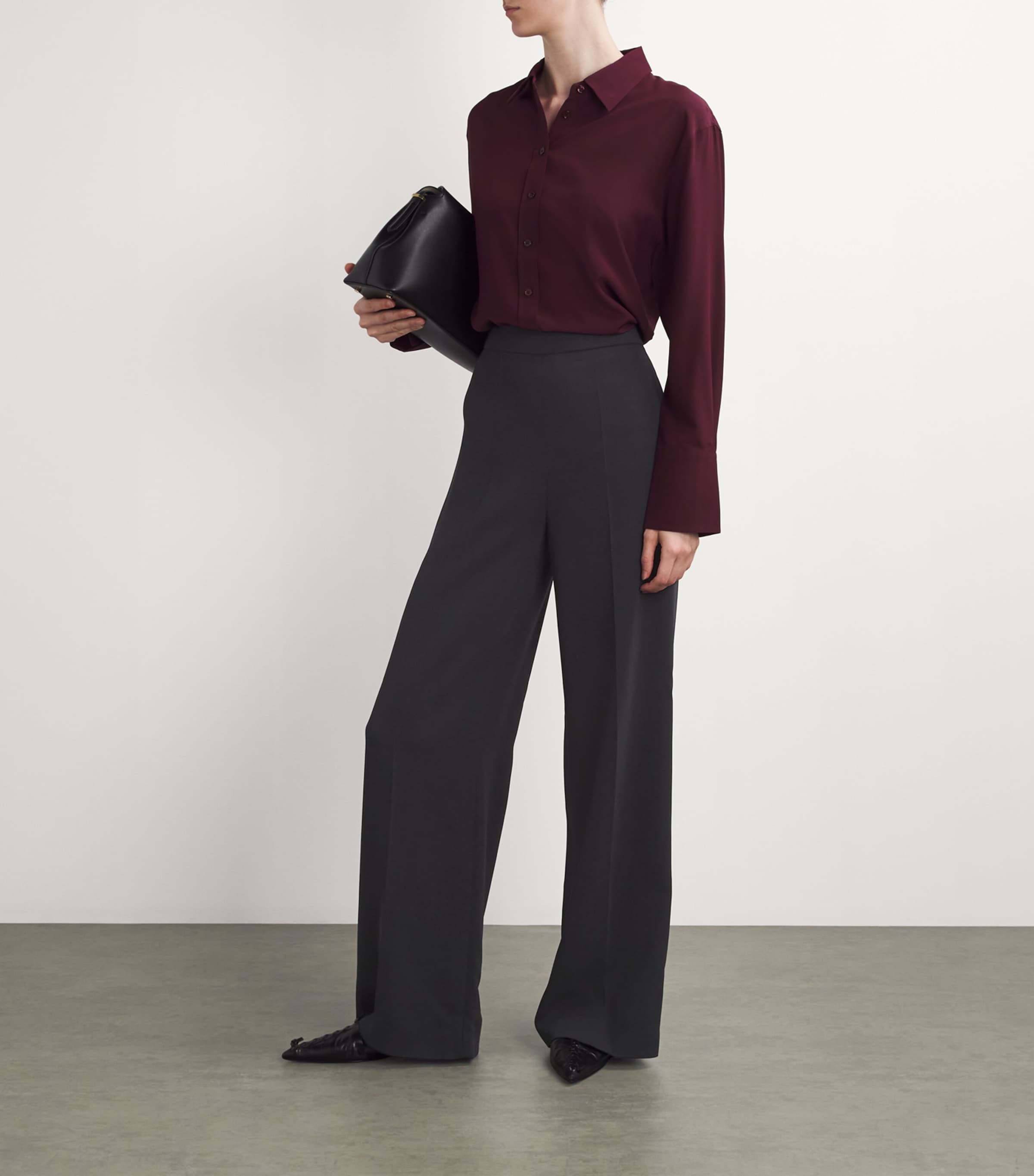 Comfort Cady Alane Wide-Leg Trousers BLACK Image 2