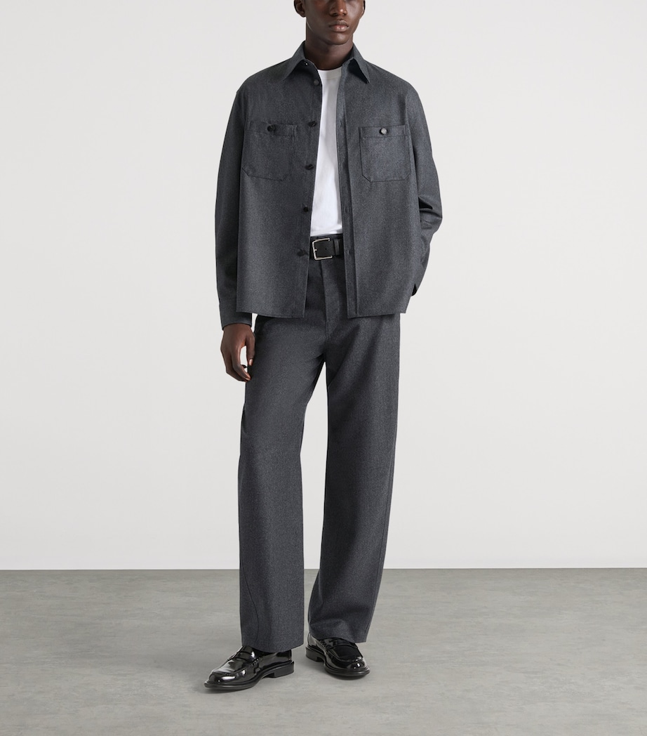 Cotton Double-Pocket Shirt GREY MIX Image 2