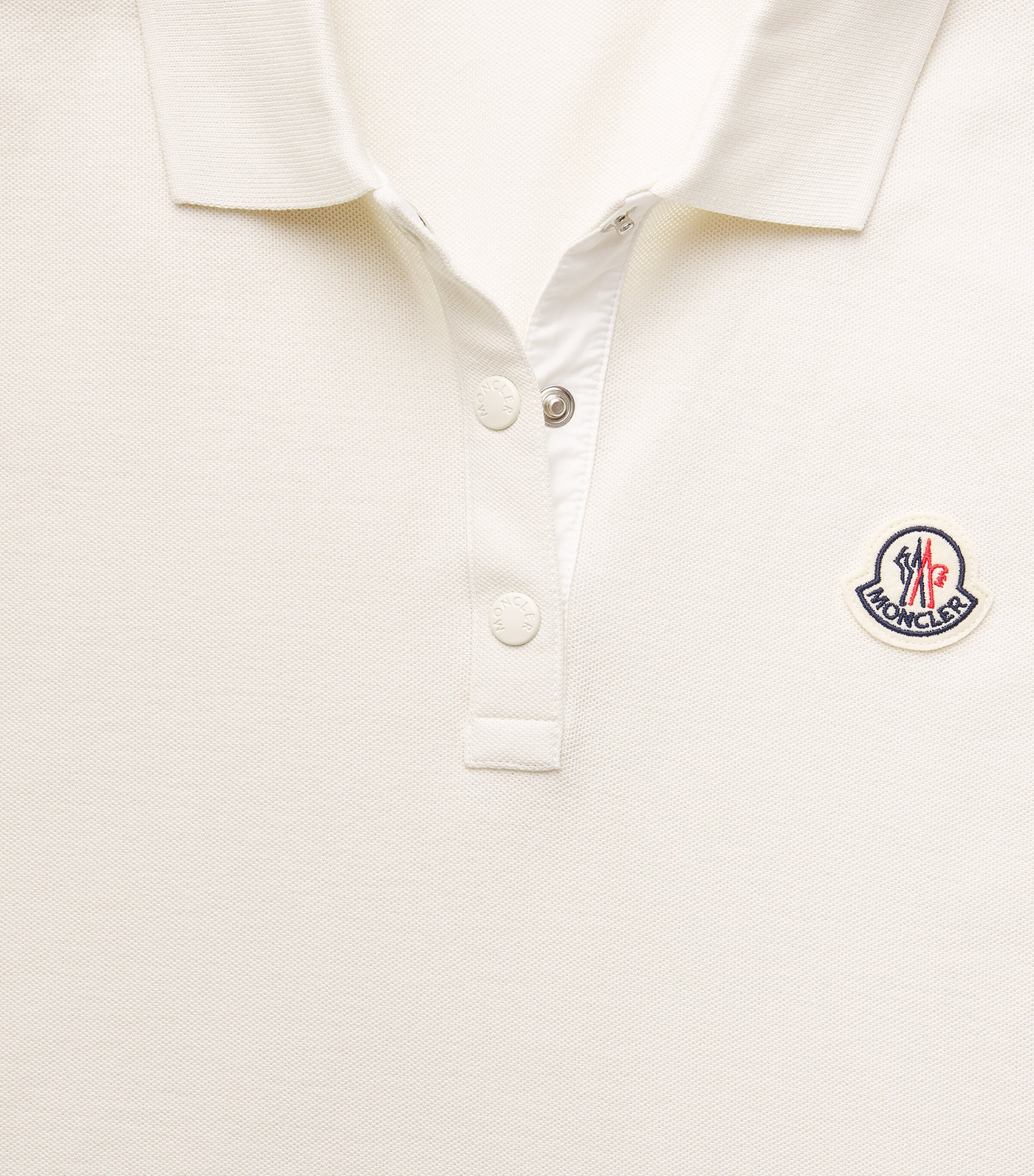 Moncler Womens Cotton Logo Polo Shirt Image 6