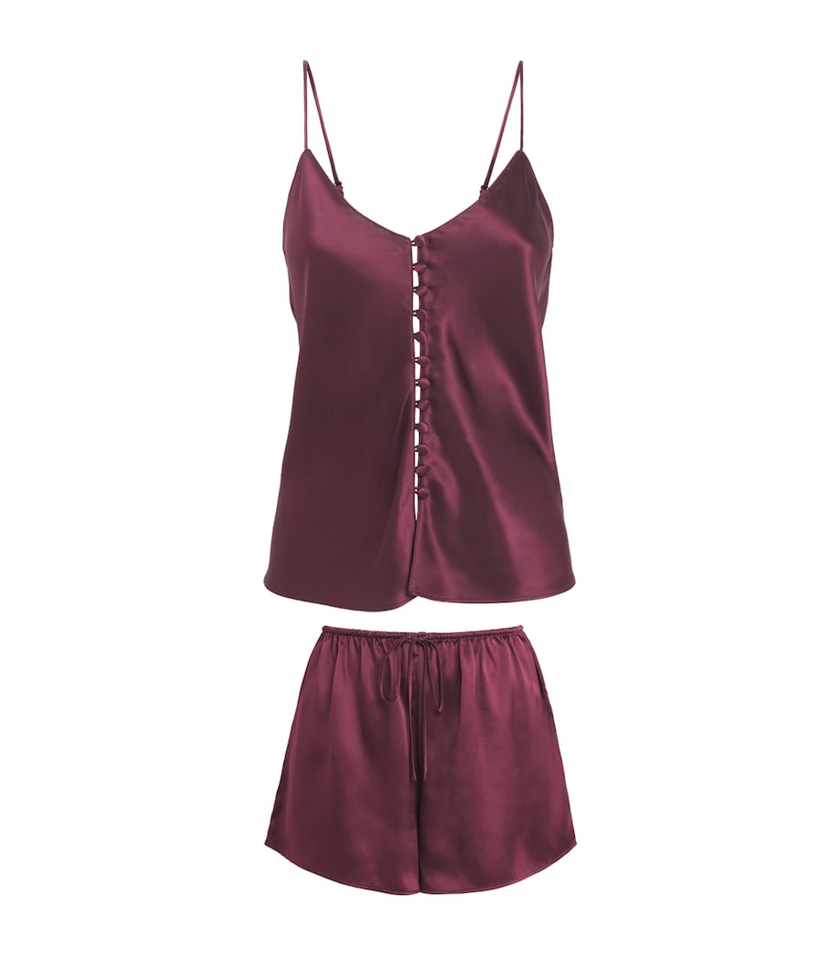Olivia von Halle Womens Silk Etta Pyjama Set Raisin Image 1