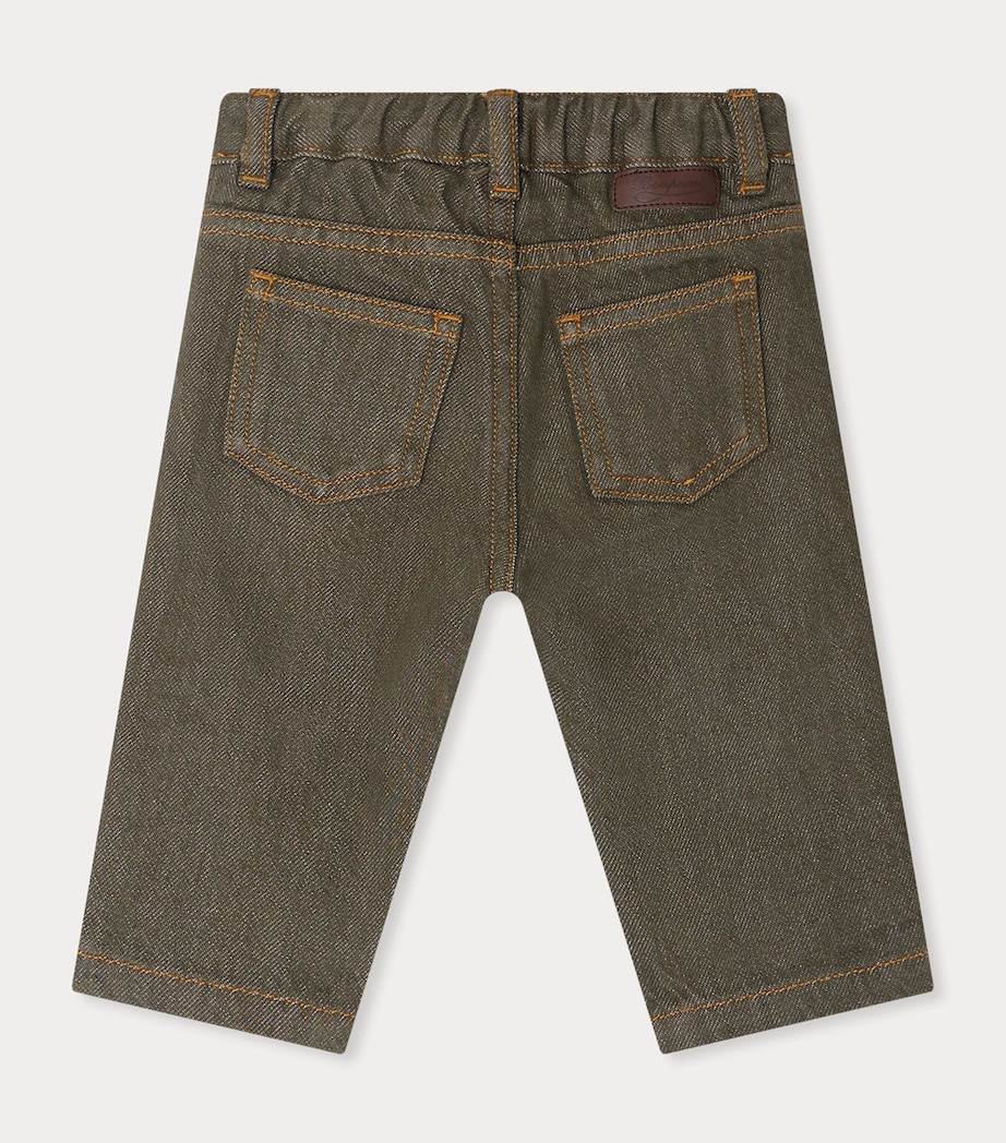 Cotton Jeans (6-18 Months) KAKI FONCE Image 2