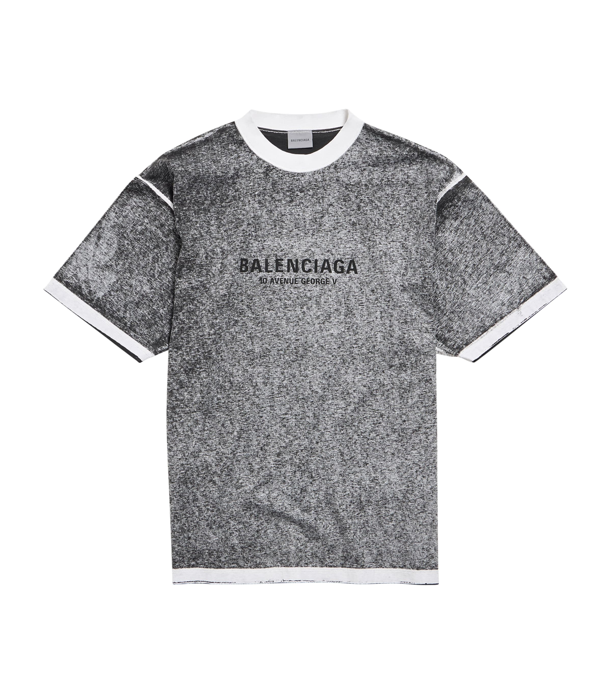Balenciaga Mens Cotton Logo T-Shirt Image 1