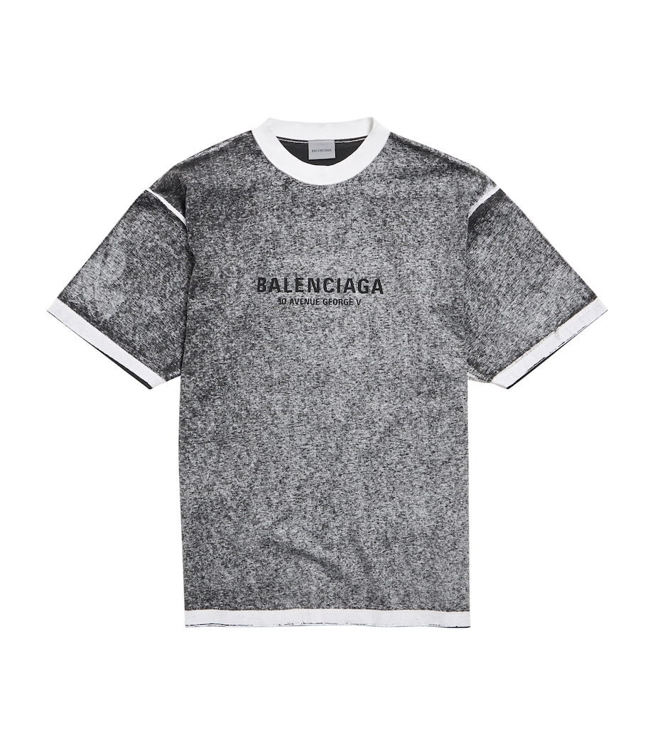 Balenciaga Mens Cotton Logo T-Shirt Image 1