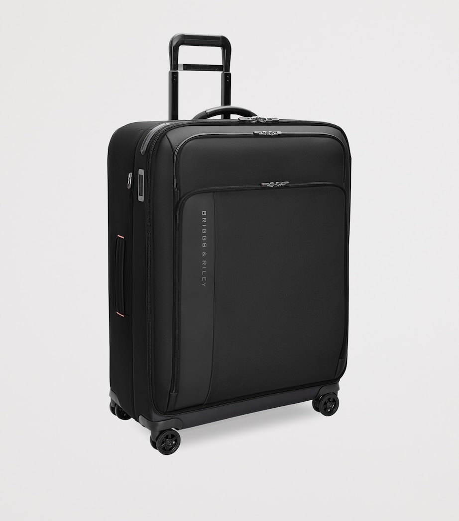 Large ZDX Expandable Spinner Suitcase (74cm) BLACK Image 3