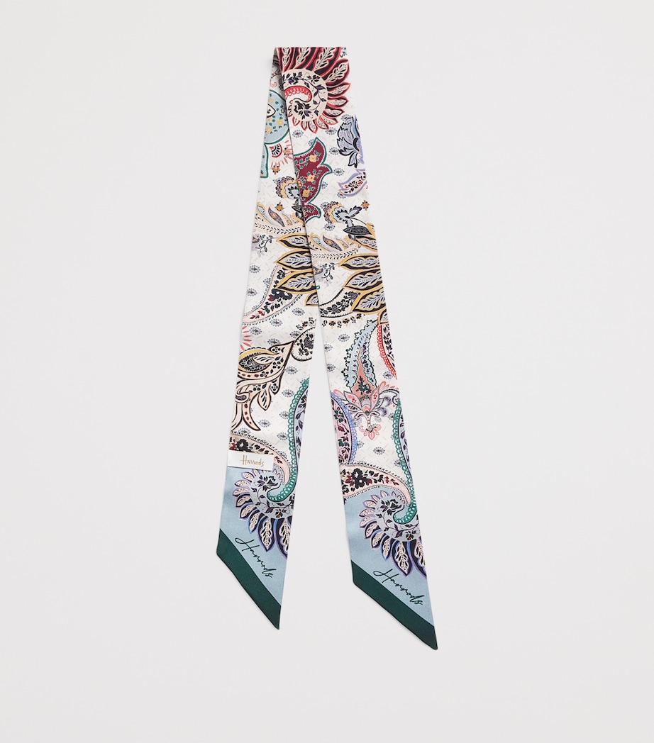 Silk Paisley Print Scarf MULTI Image 4