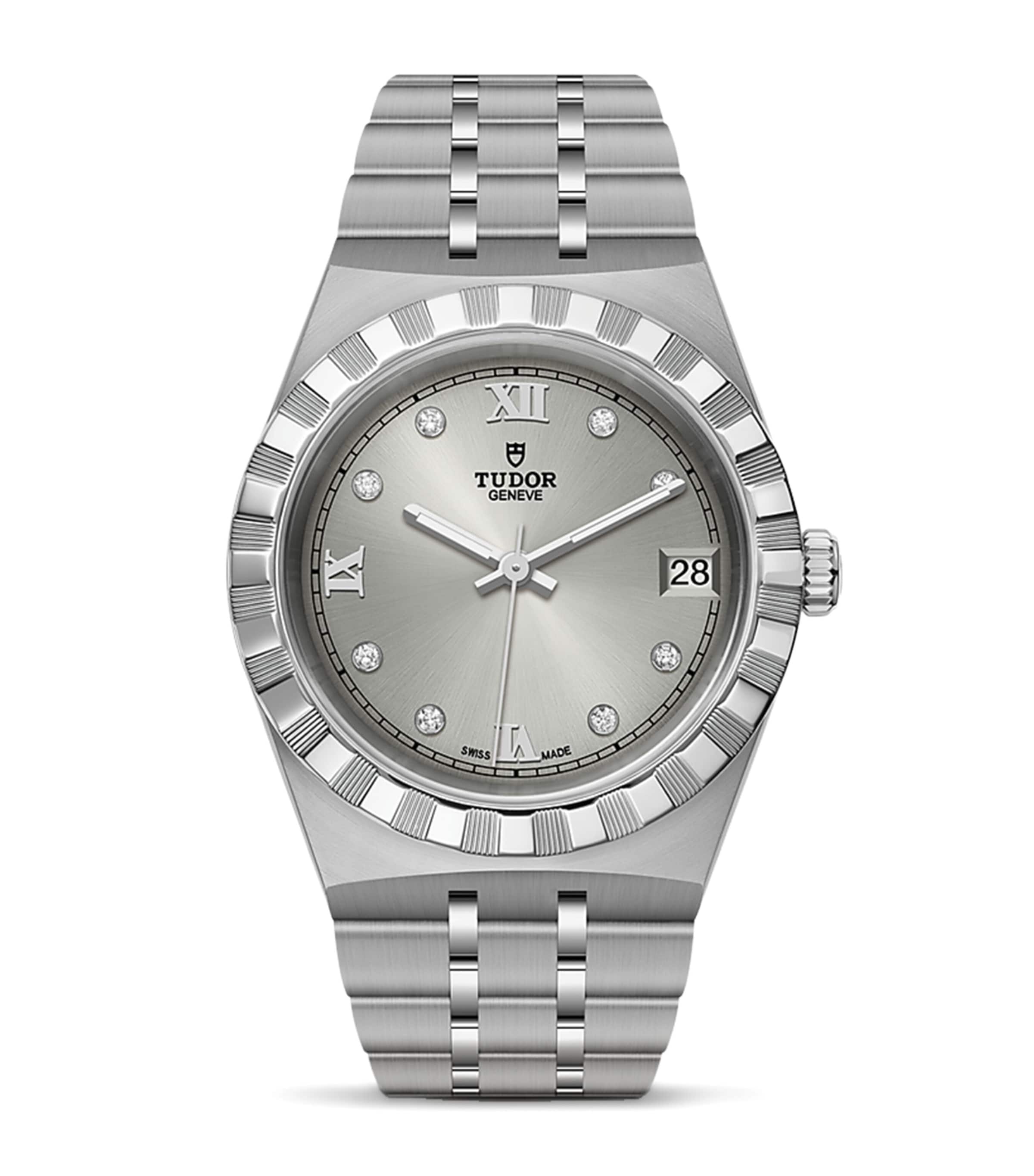 Stainless Steel and Diamond Royal Watch 34mm SILVER Image 1