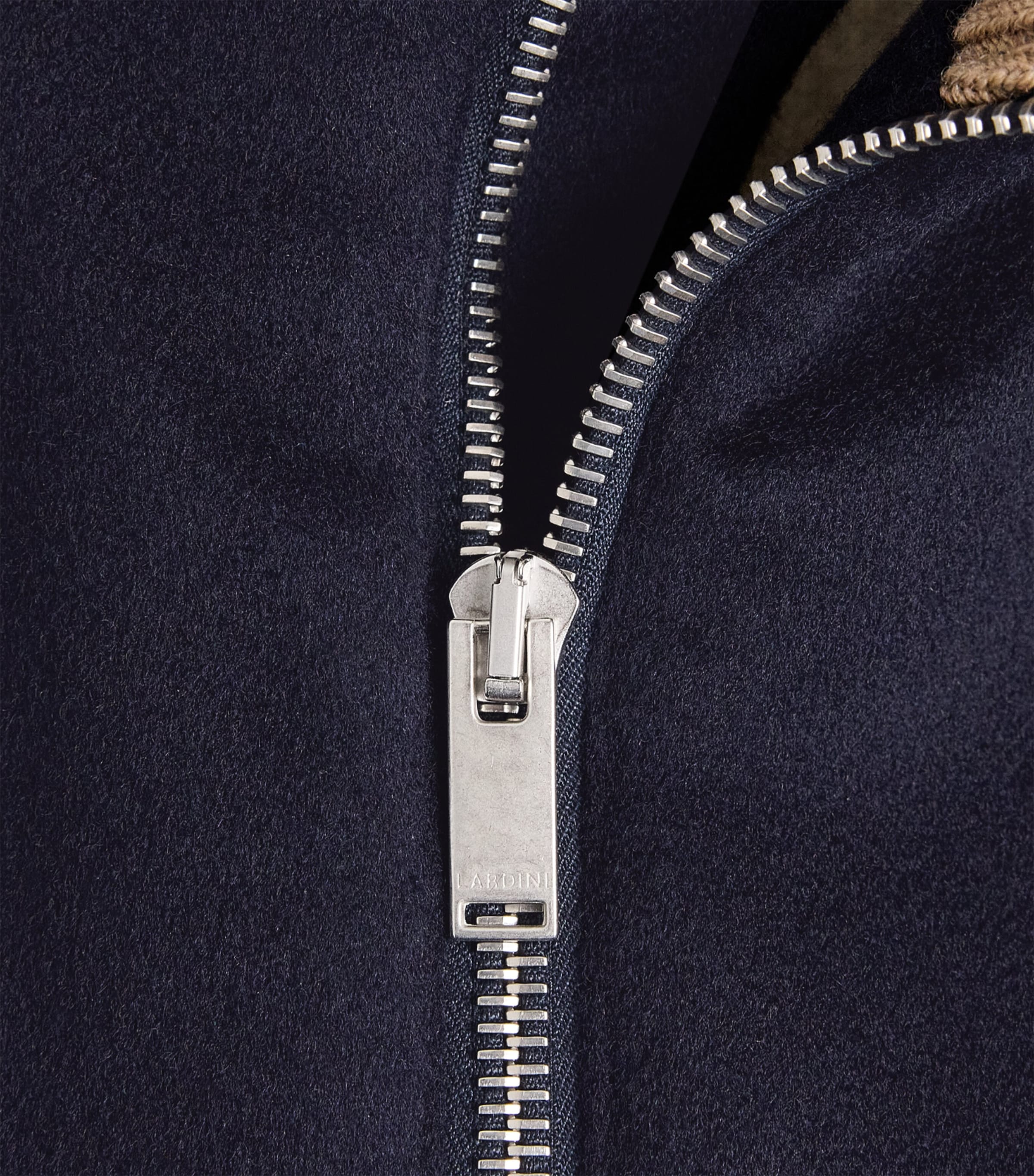 Lardini Mens Wool-Cashmere Gilet Navy Image 6