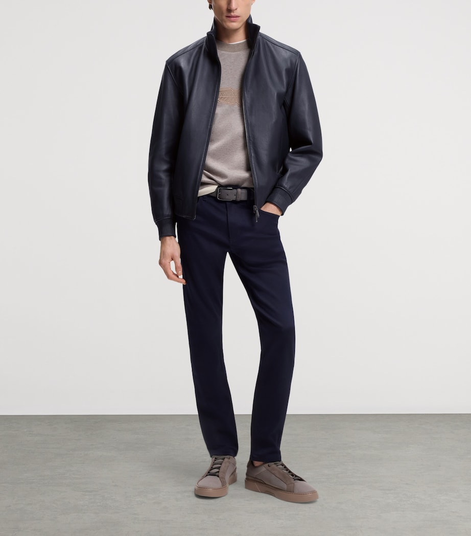 BOSS Mens x Aston Martin Lamb Leather Jacket Image 4