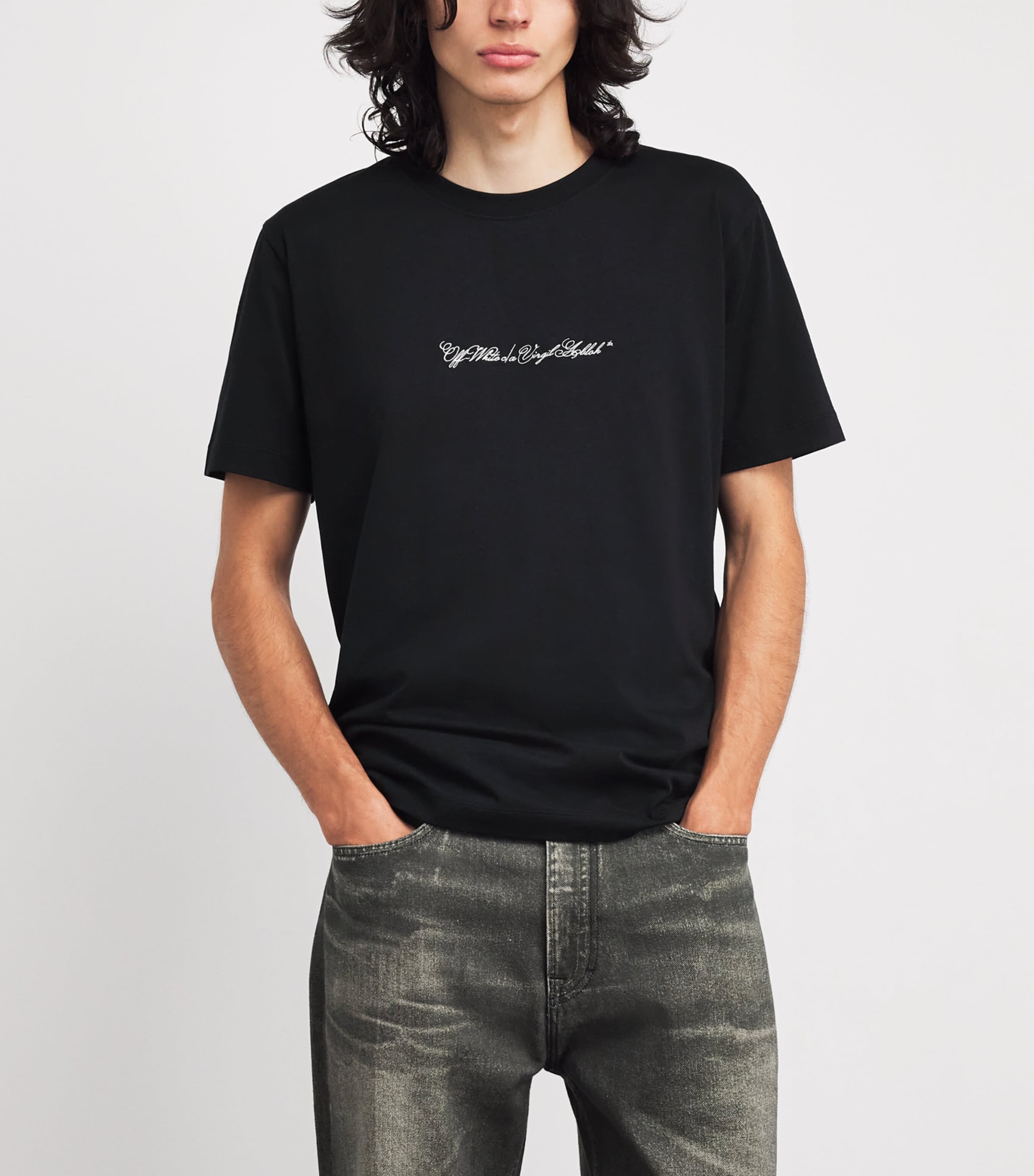Cotton Logo T-Shirt BLACK Image 3