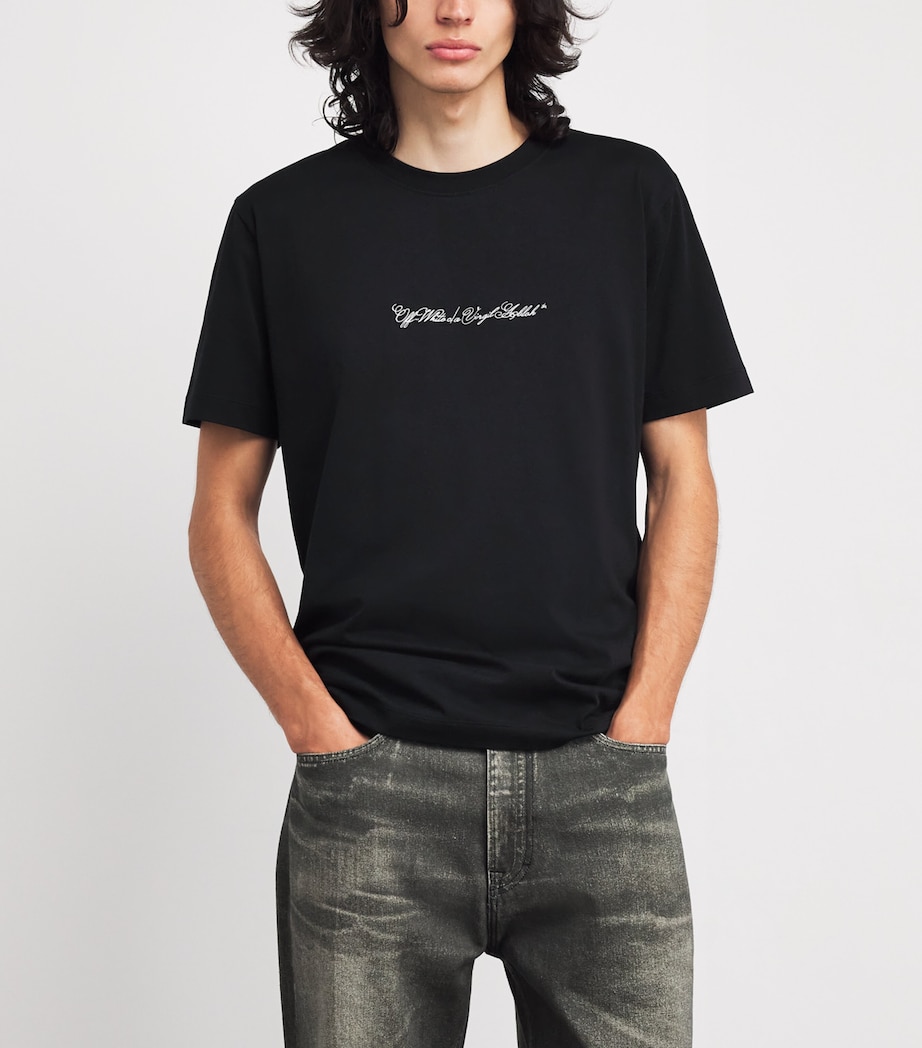 Cotton Logo T-Shirt BLACK Image 3
