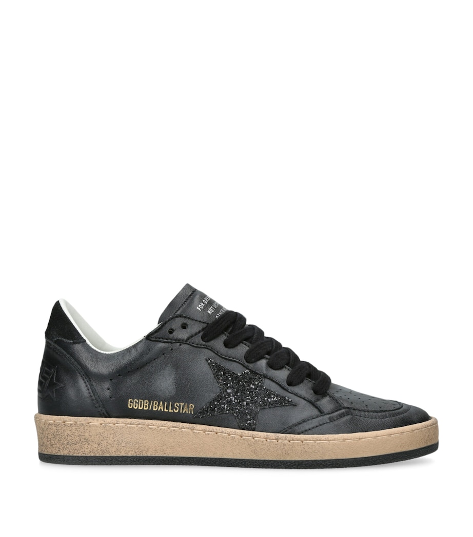 Golden Goose Leather Ball Star Sneakers Black Image 1