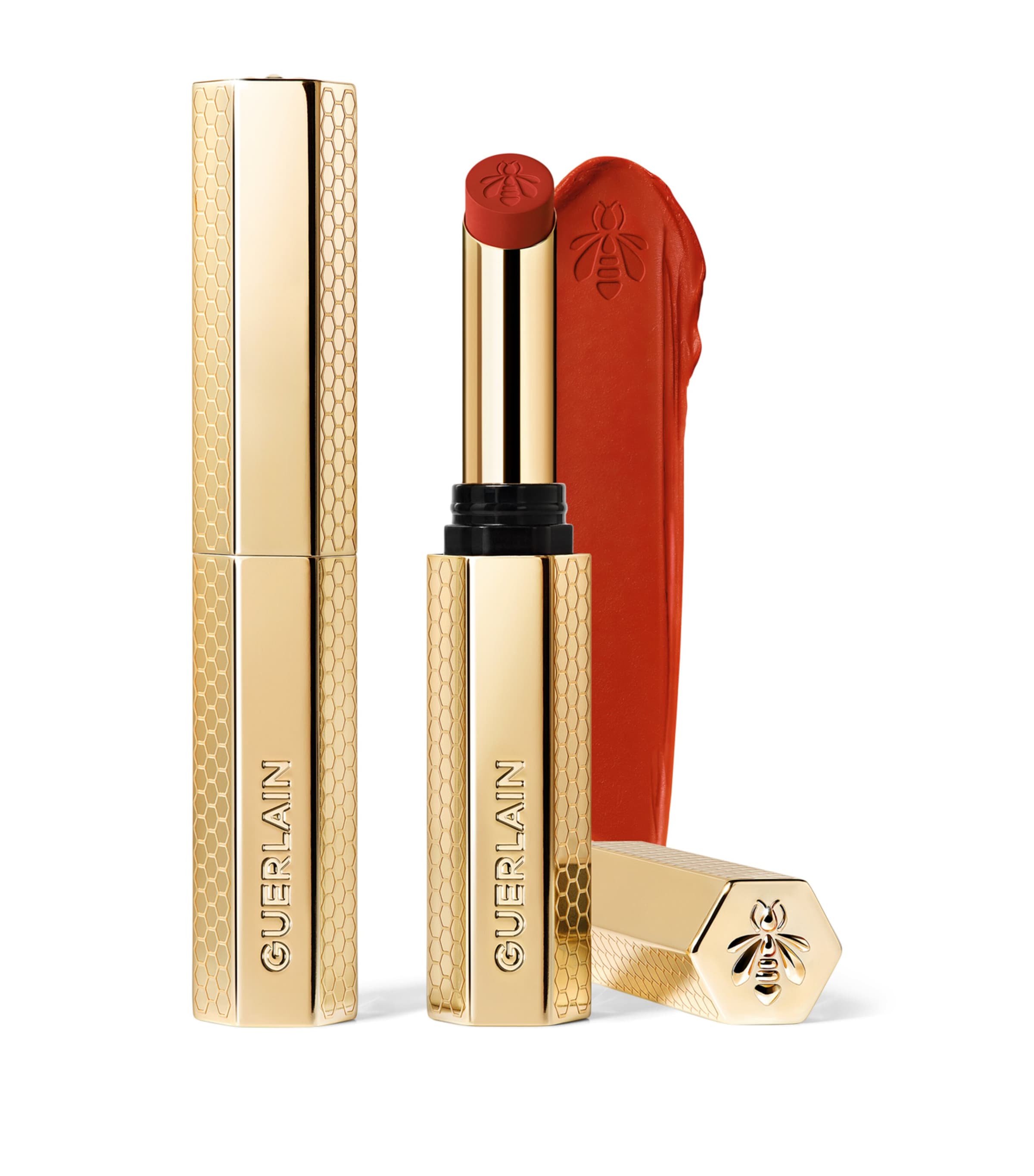 Guerlain KissKiss Honey-Infused Intense Lipstick Warm Marigold Image 1