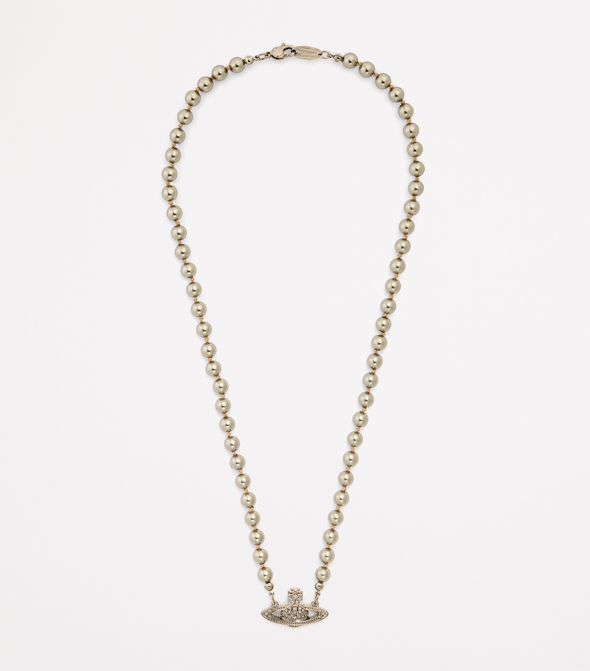 Vivienne Westwood Mini Embellished Bas Relief Pearl Necklace