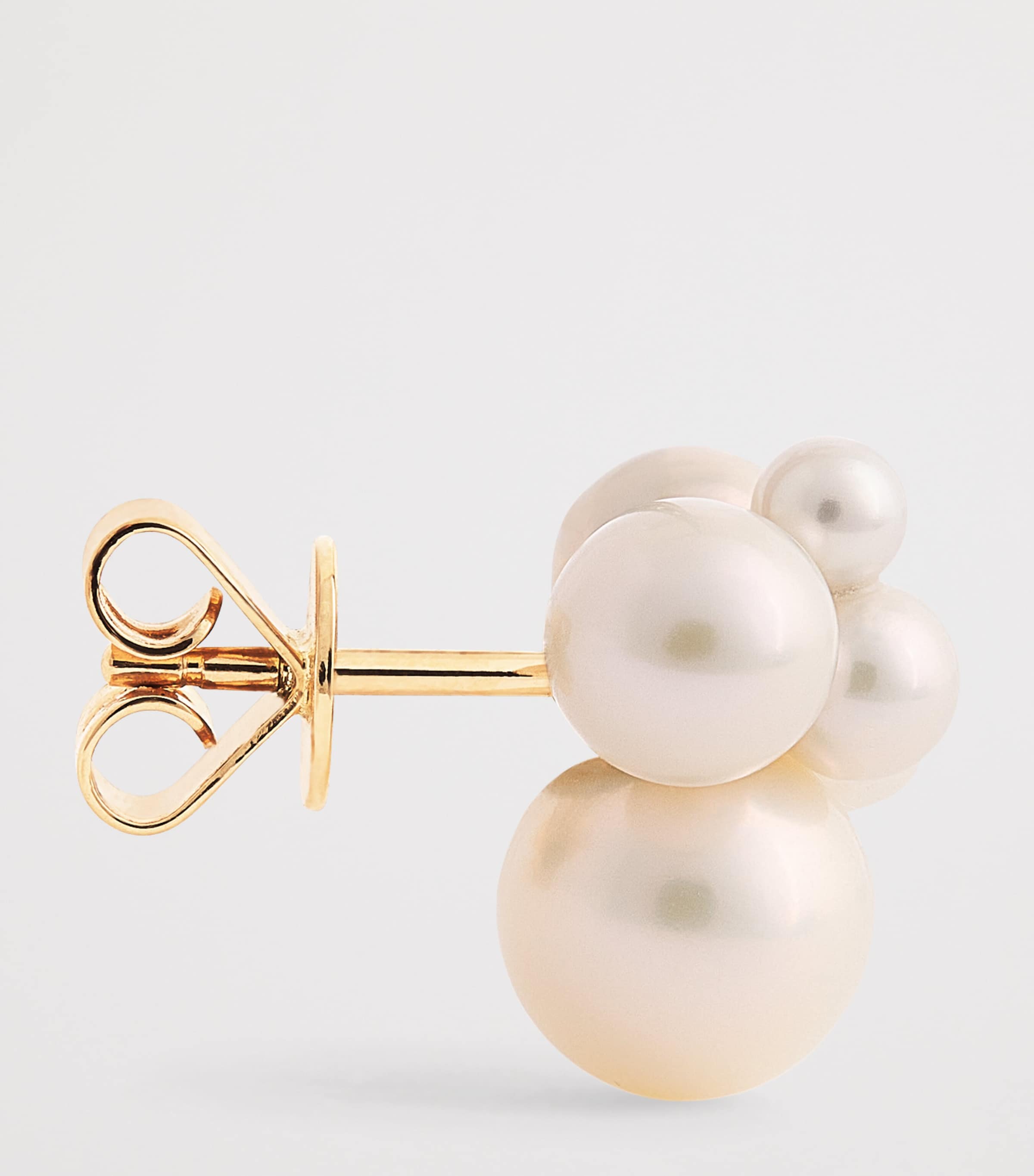 Yellow Gold and Pearl Bisou Single Earring YELLOW GOLD Image 4