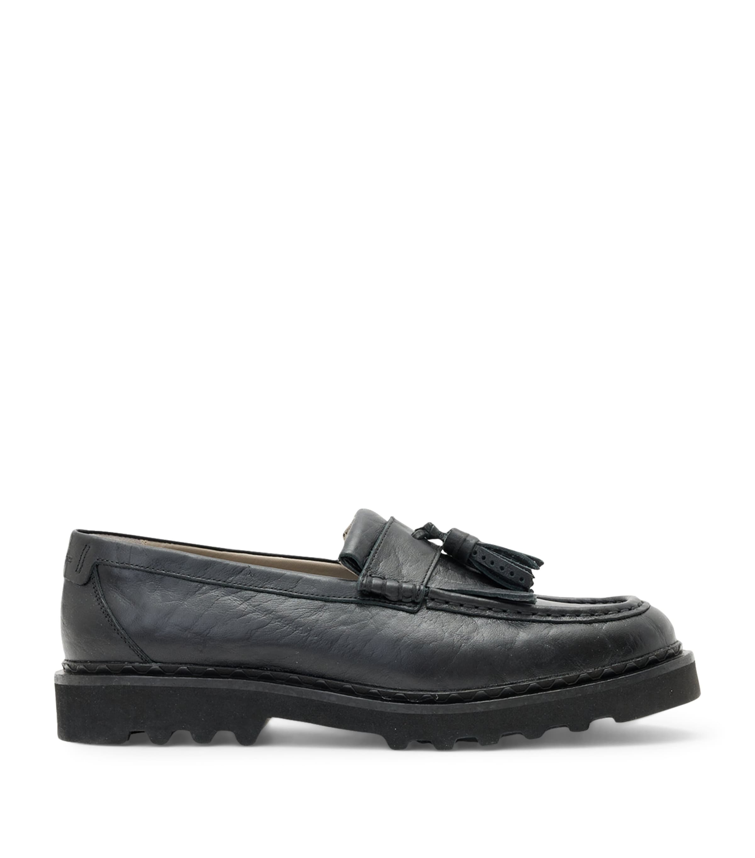 Allsaints Skiff Tassel Loafer In Black