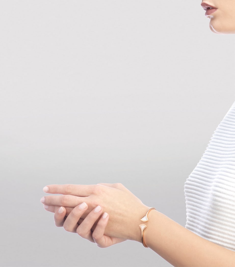 Rose Gold, Diamond and Mother-of-Pearl Divas' Dream Bangle PINK GOLD Image 3