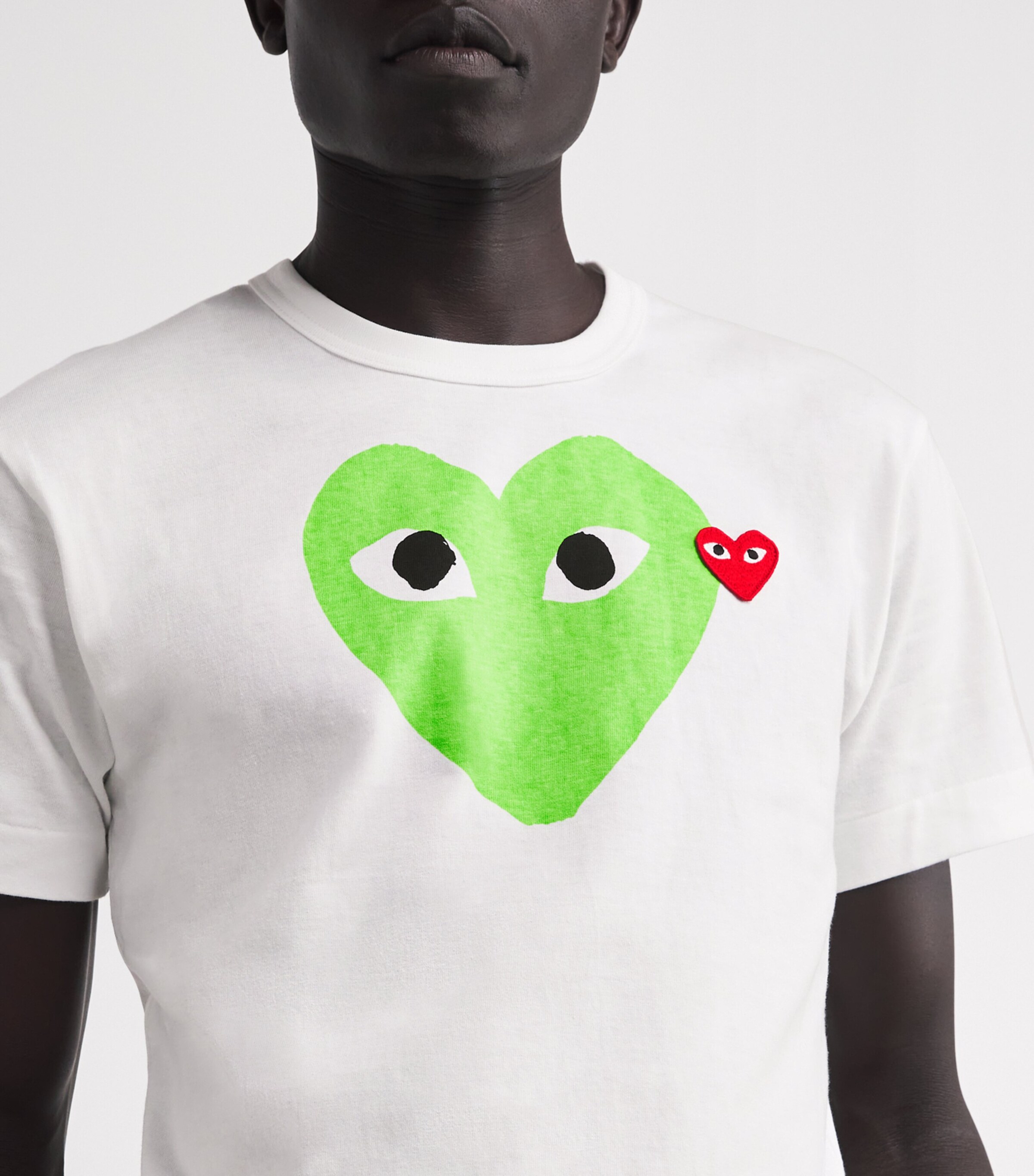 Comme Des Garçons Play Green Heart Logo T-Shirt | Harrods AE