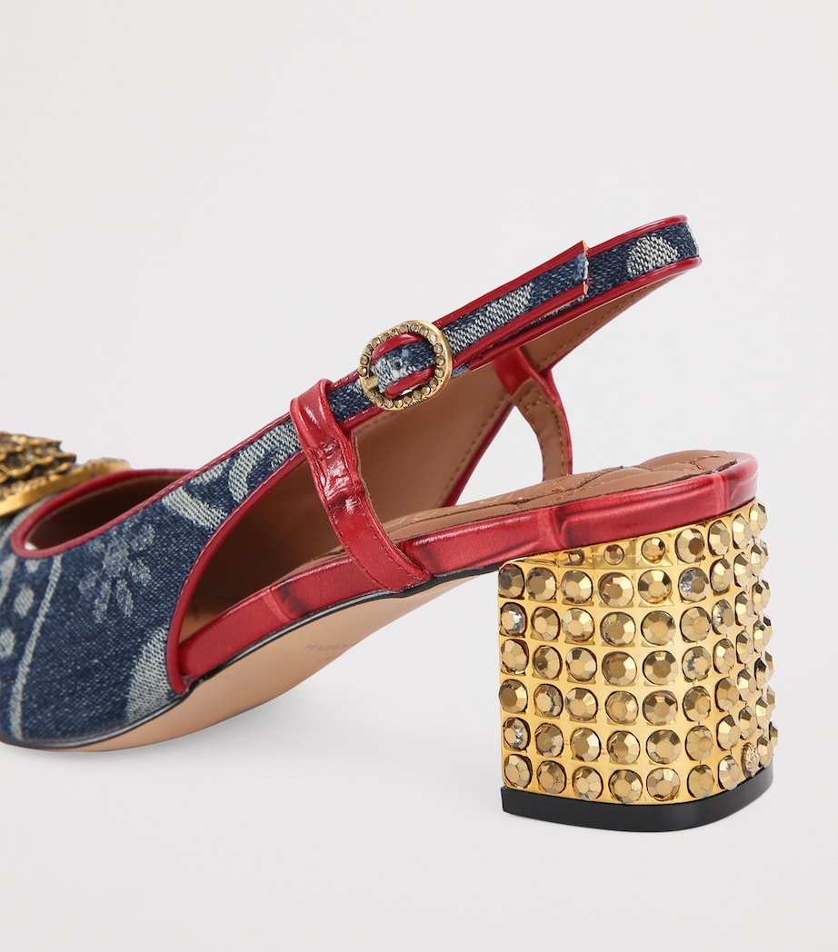 Kurt Geiger London Womens Denim Chelsea Slingback Pumps Denim Image 2