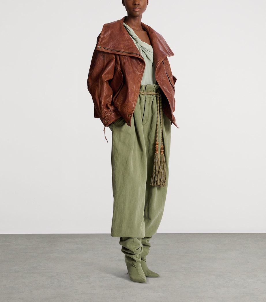 Lambskin Bomber Jacket 8EH MARRON Image 4