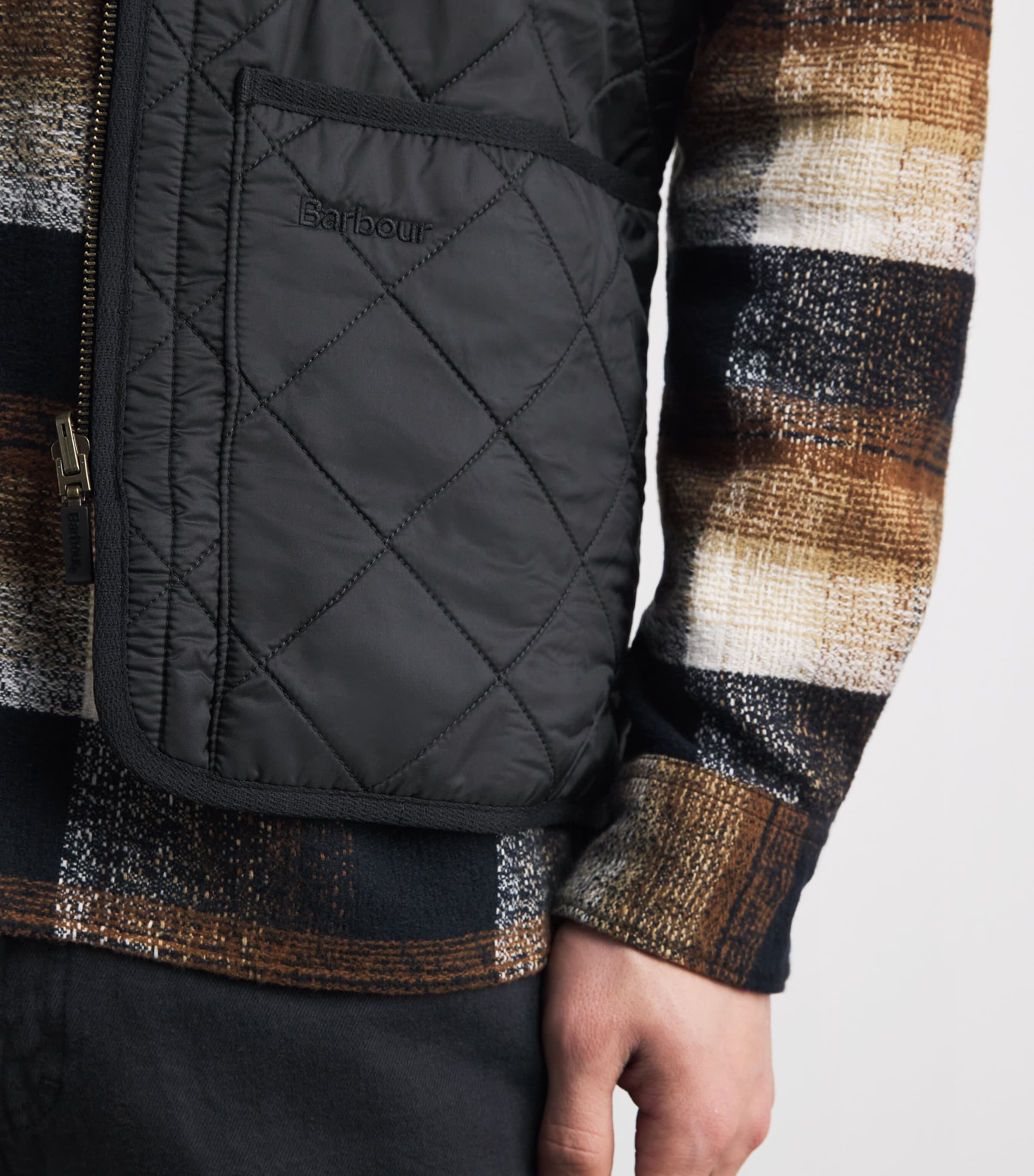 Barbour Mens Polarquilt Zip-In Gilet Liner Black Image 3