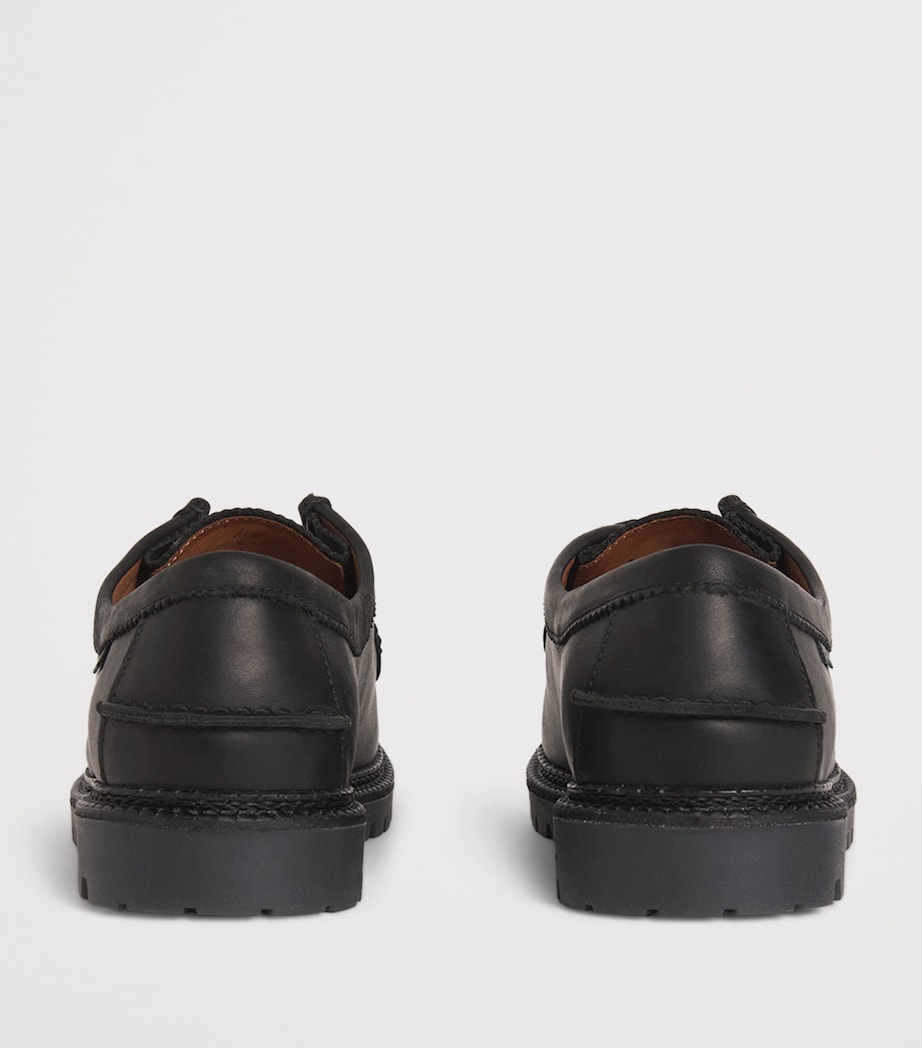 Oiled Leather Moc-Toe Jett Shoes 001 BLACK Image 4