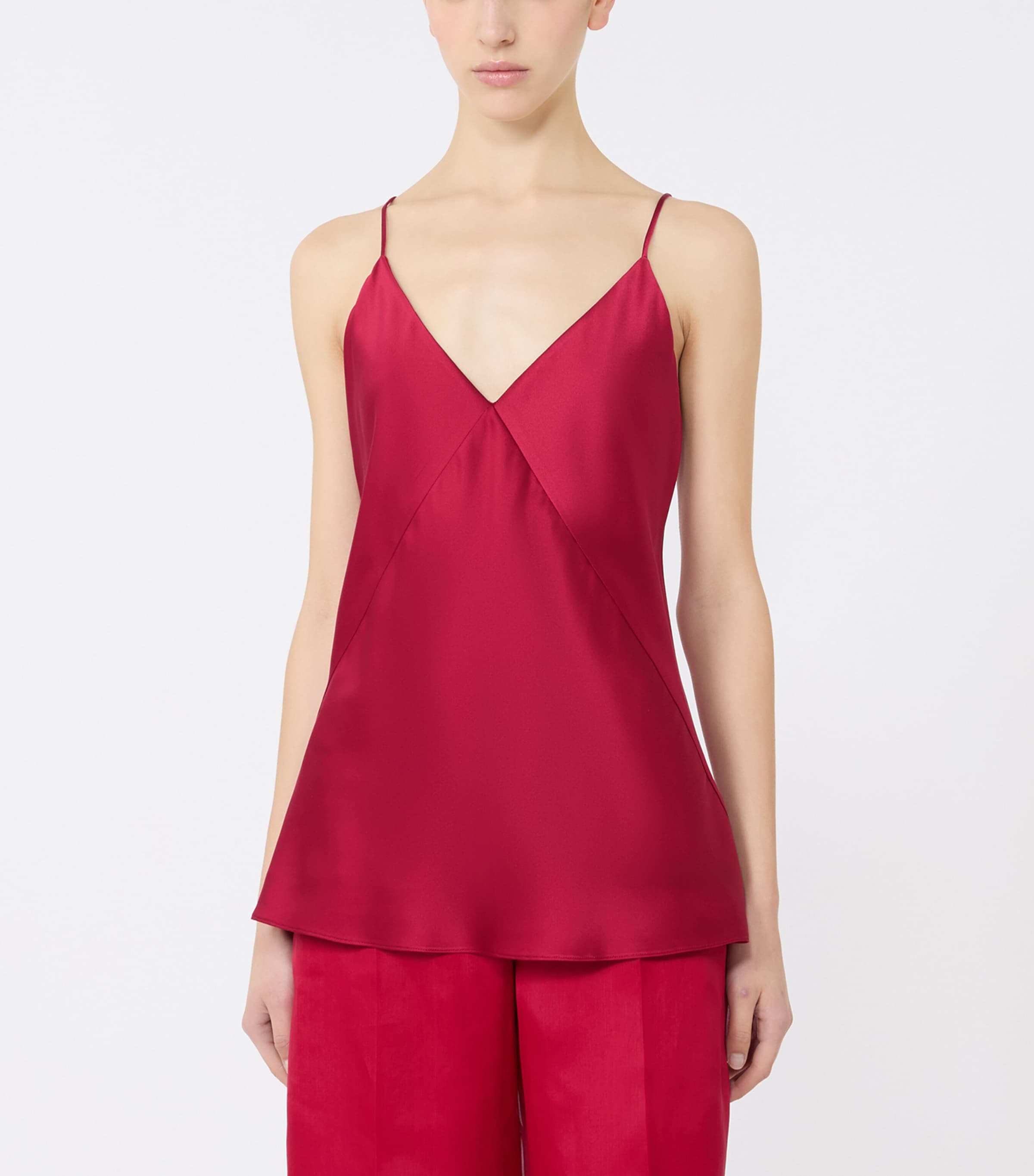 Max Mara Womens Silk Cami Top Geranium Image 3