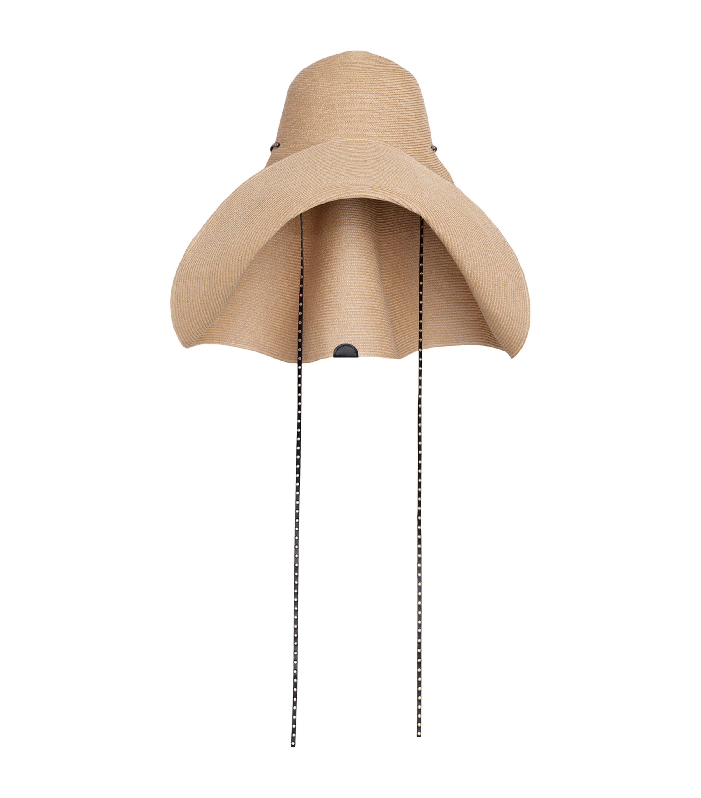 Alaïa Oversized Raffia Hat In Neutral