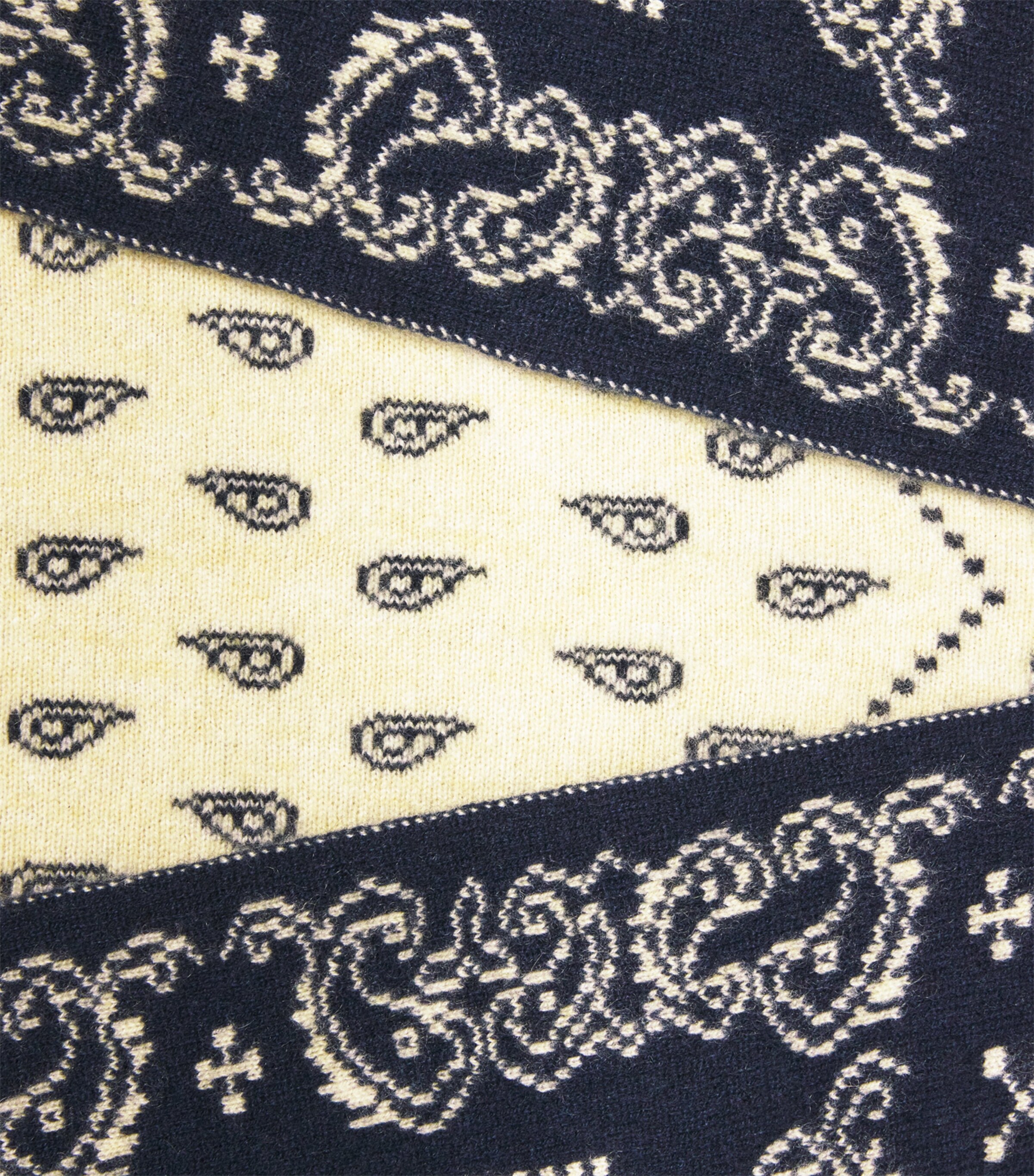 Guest In Residence Cashmere The Wild Rag Scarf Midnight/butter Image 4