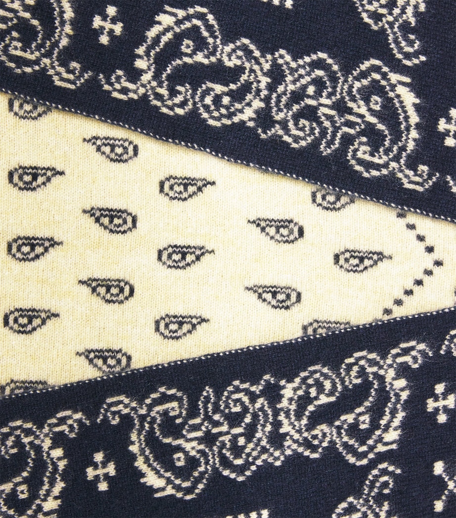 Guest In Residence Cashmere The Wild Rag Scarf Midnight/butter Image 4