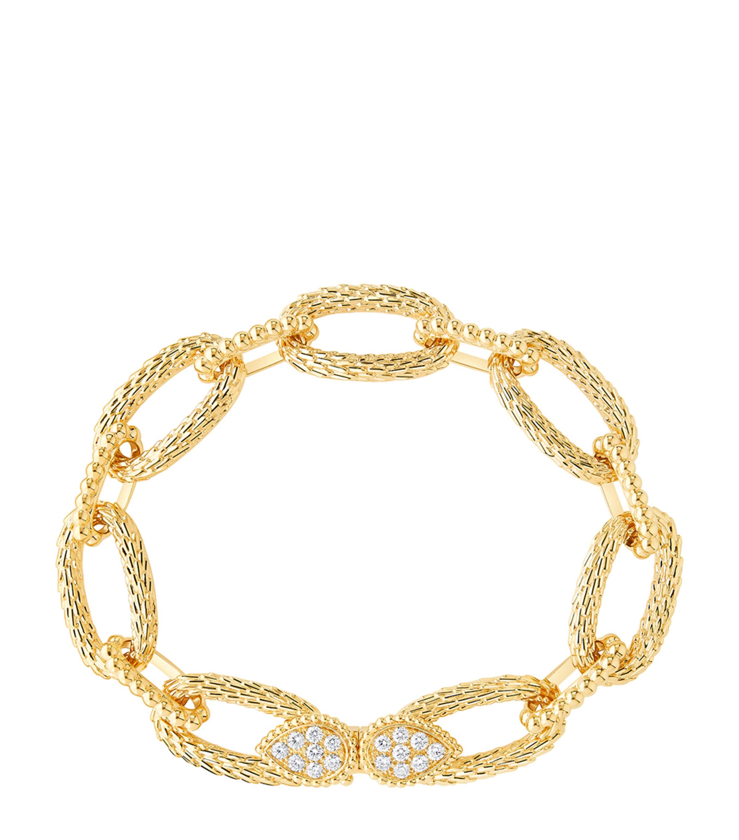 Boucheron Yellow Gold And Diamond Serpent Bohème Vintage Bracelet In Gold