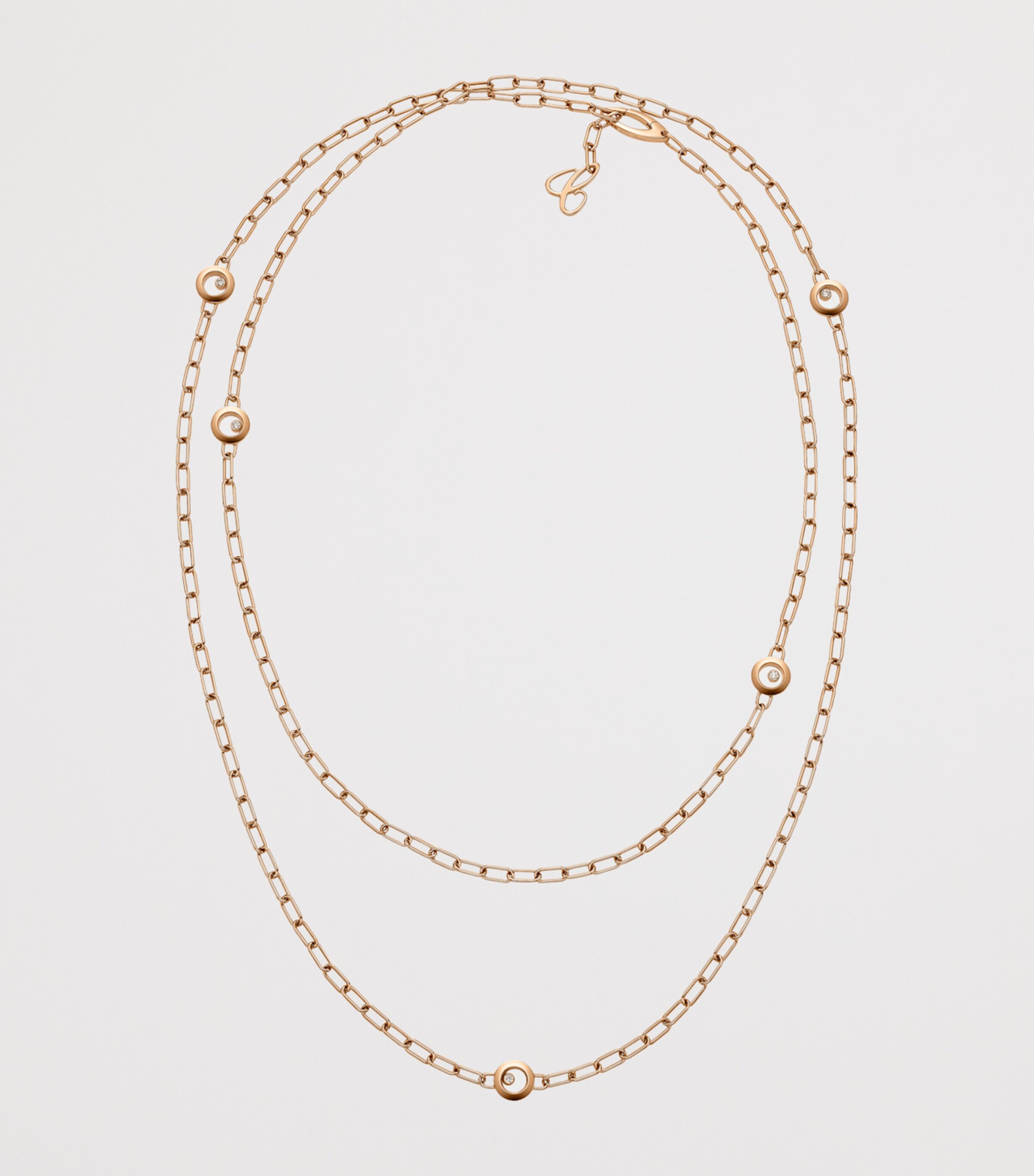 Rose Gold and Diamond Happy Diamonds Icons Necklace 18K ROSE GOLD Image 2