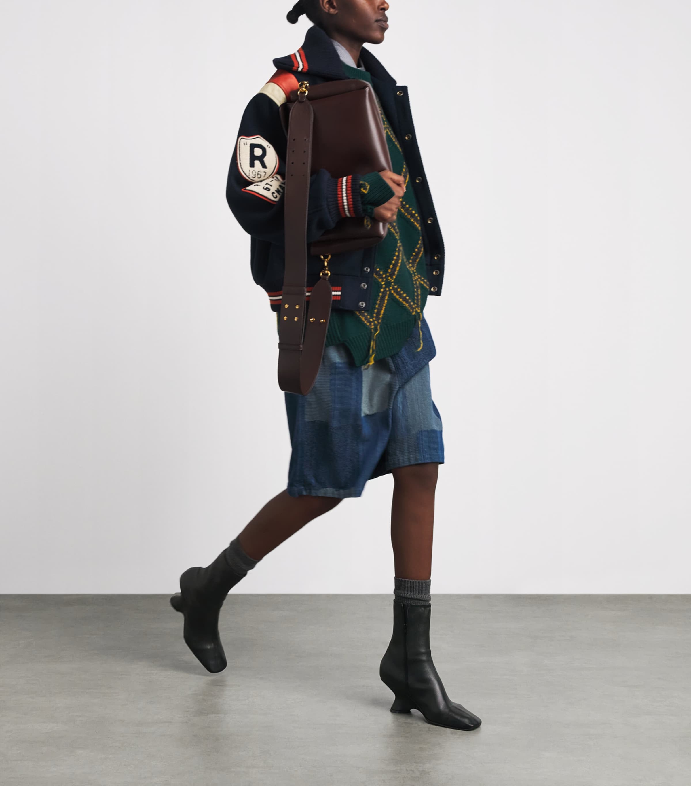DRIES VAN NOTEN Leather Ankle Boots 60 Black Image 4