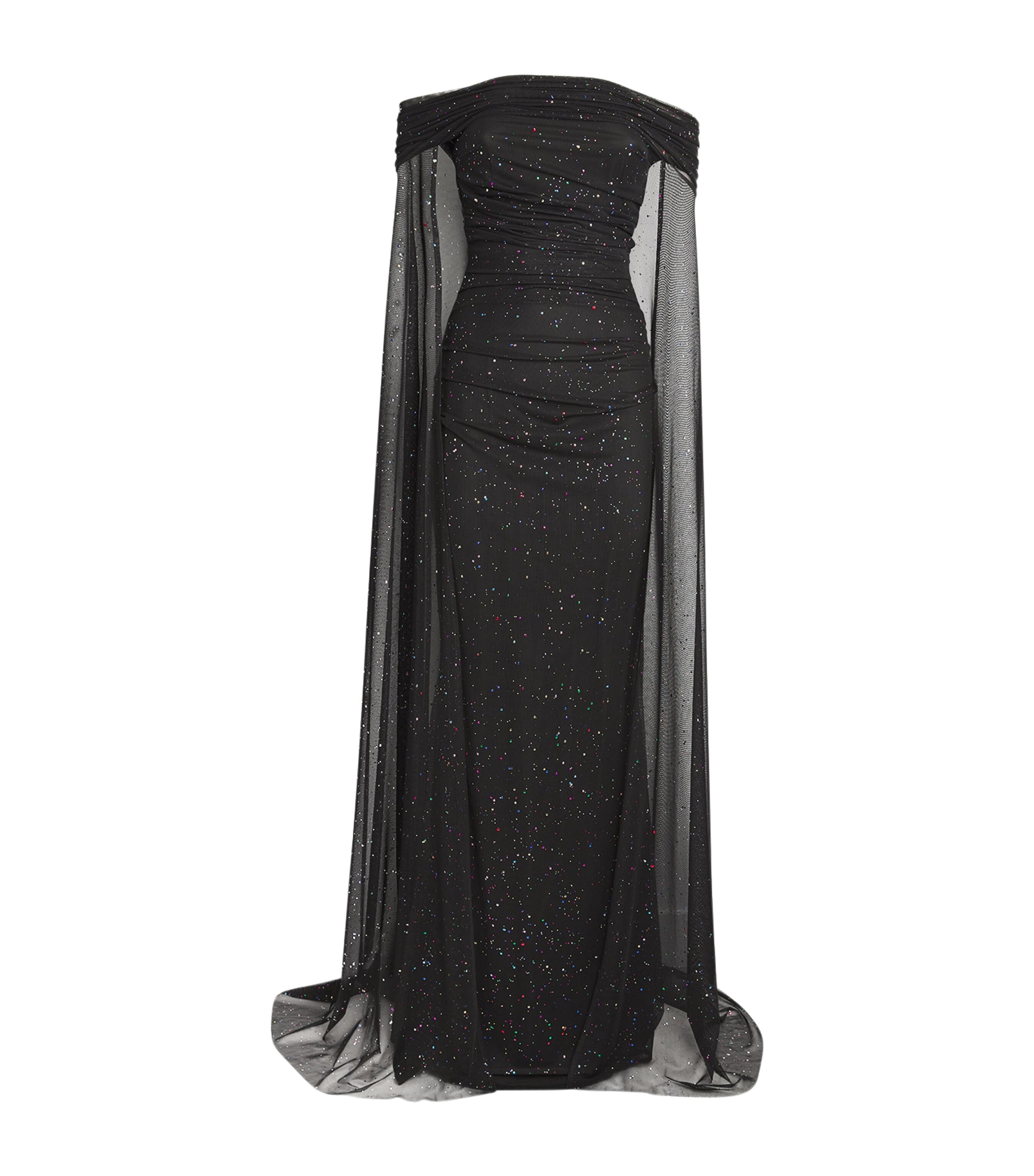 Shop Talbot Runhof Embellished Bortolo Gown In Black