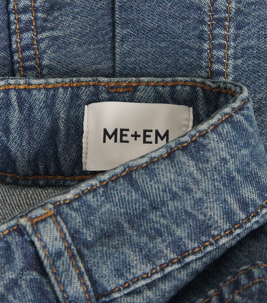 ME+EM Womens Denim A-Line Maxi Skirt Authentic Dark Wash Image 6