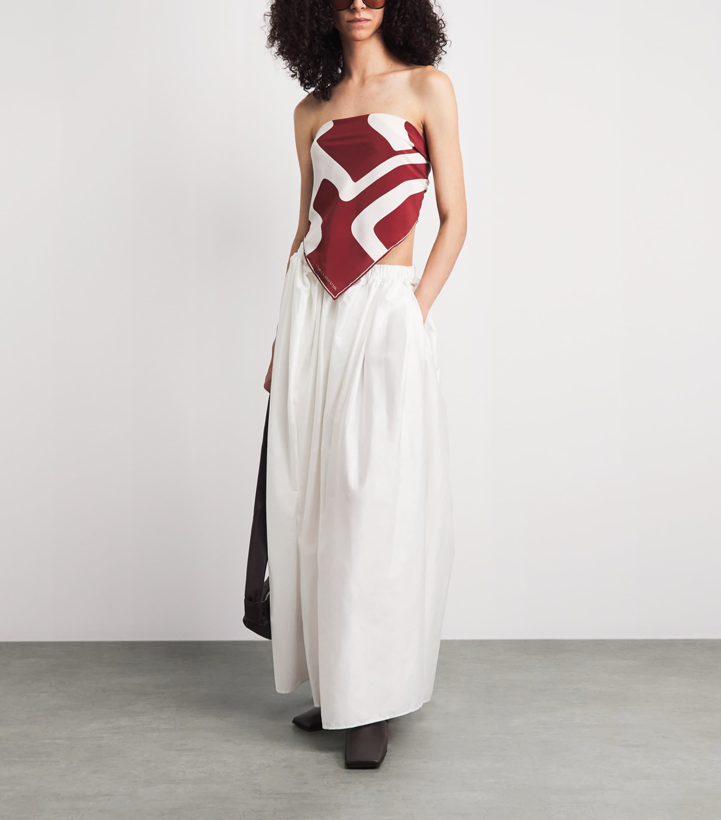 CAMILLA AND MARC Womens Cotton Zaya Maxi Skirt Cream Mcrm Image 2
