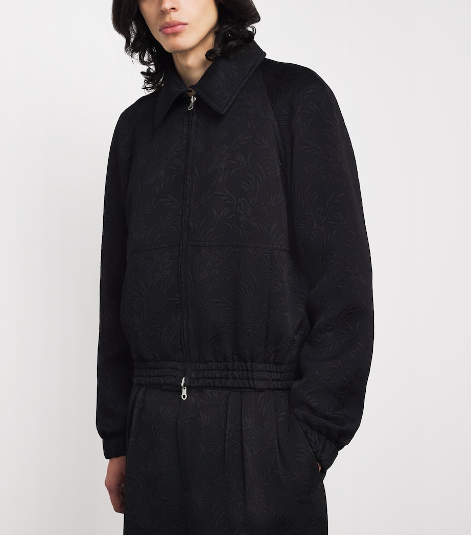 DRIES VAN NOTEN Mens Floral Jacquard Reversible Jacket Black Image 3
