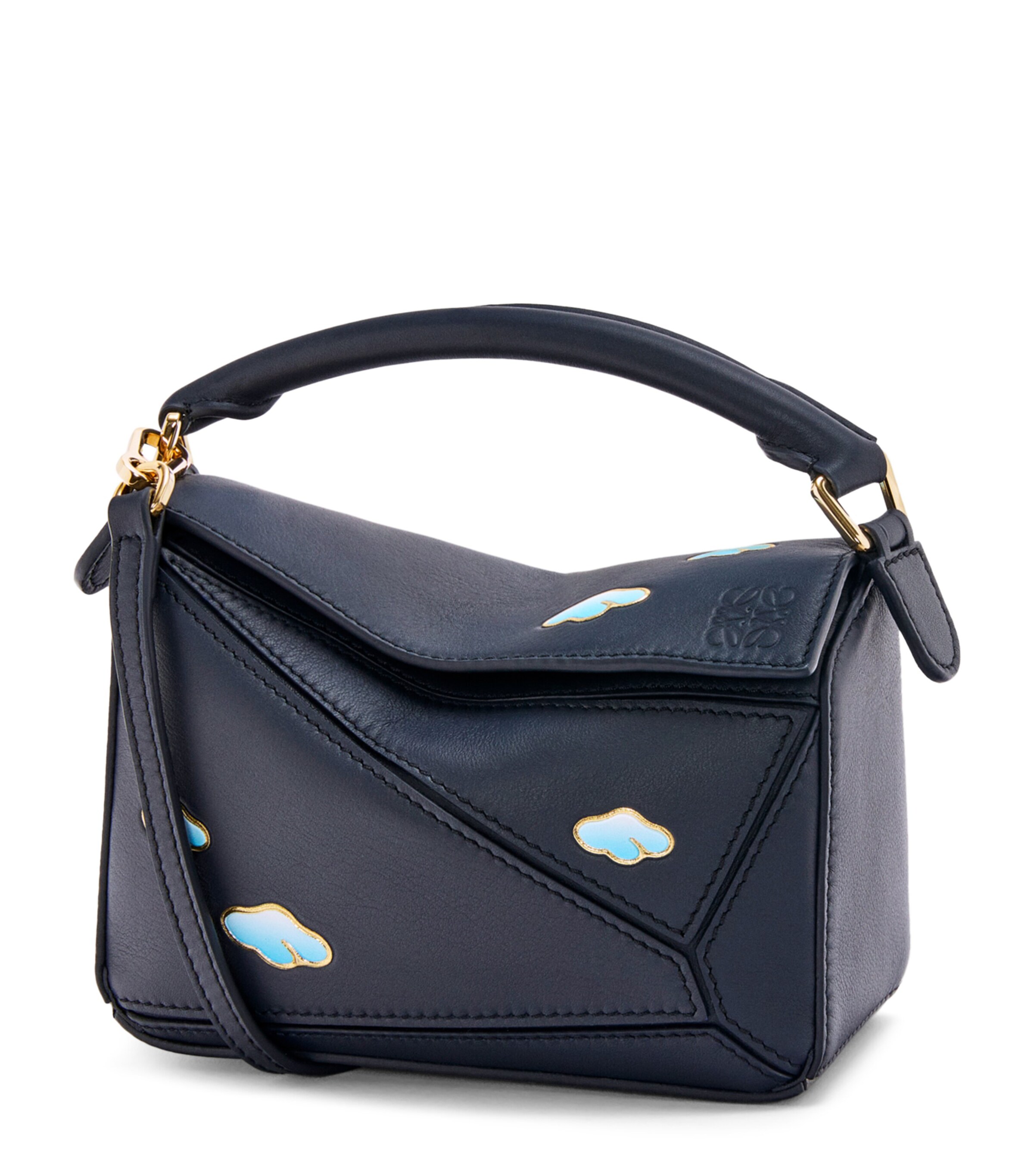 ショルダーバッグ LOEWE PUZZLE LARGE HANDBAG IN GRAINY LEATHER Large Puzzle Edge bag in grained calfskin Black - LOEWE