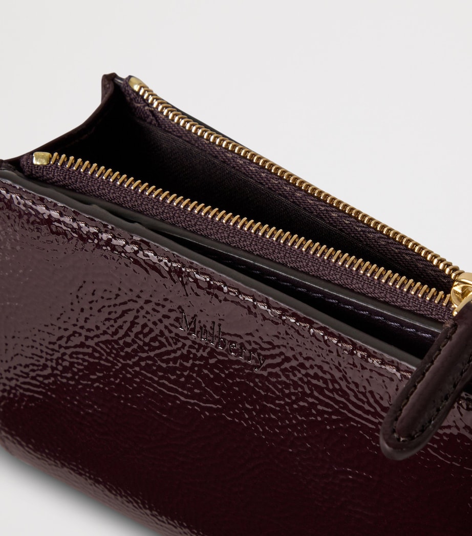 Patent Leather Continental Bifold Wallet DEEP AUBERGINE Image 3